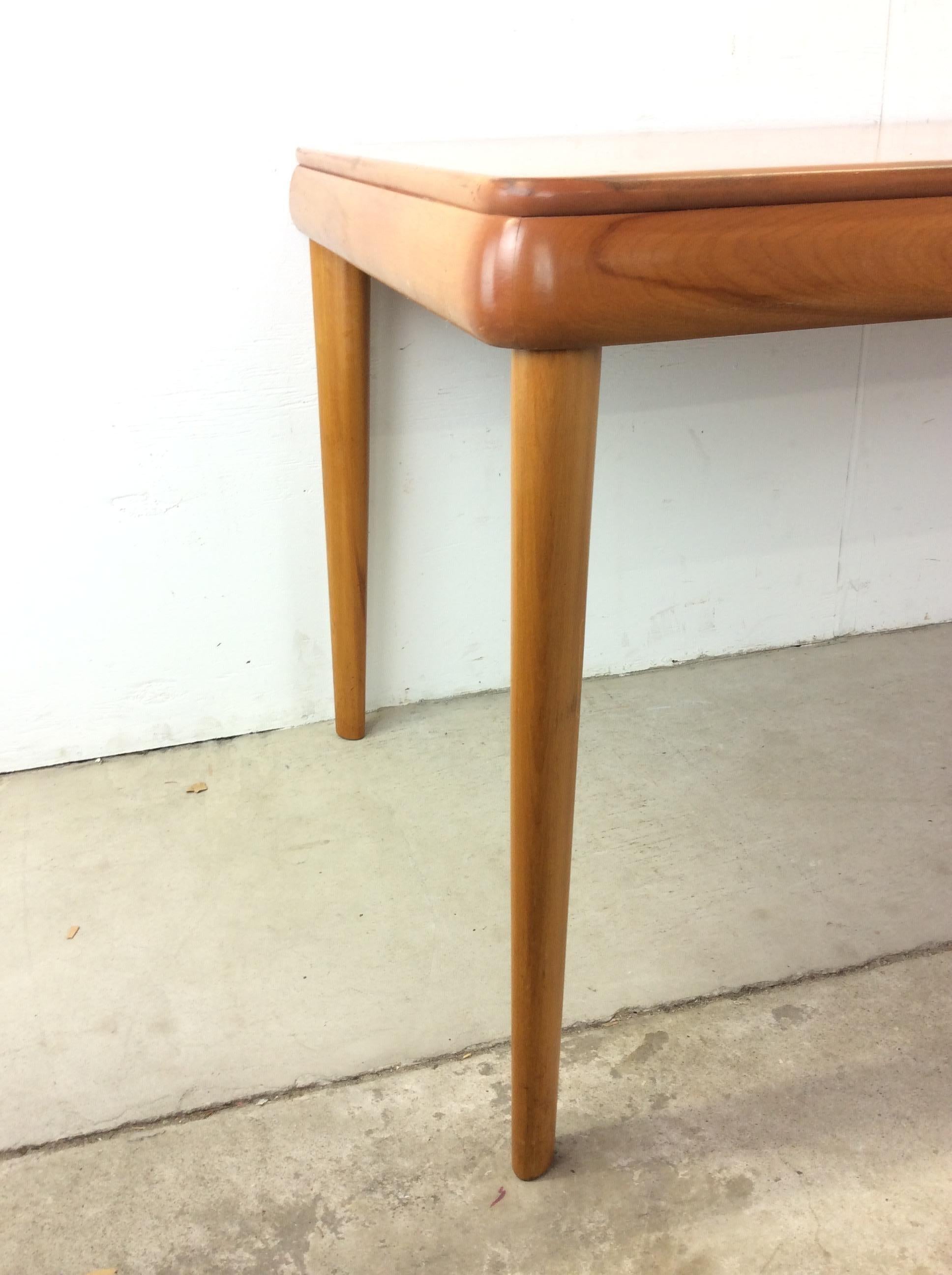 Mid Century Modern Maple Dining Table with Leaf For Sale 8