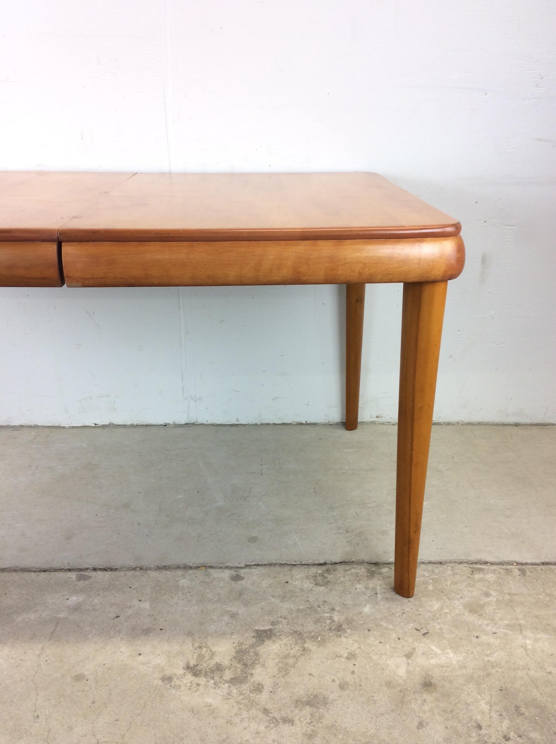 Mid Century Modern Maple Dining Table with Leaf For Sale 13