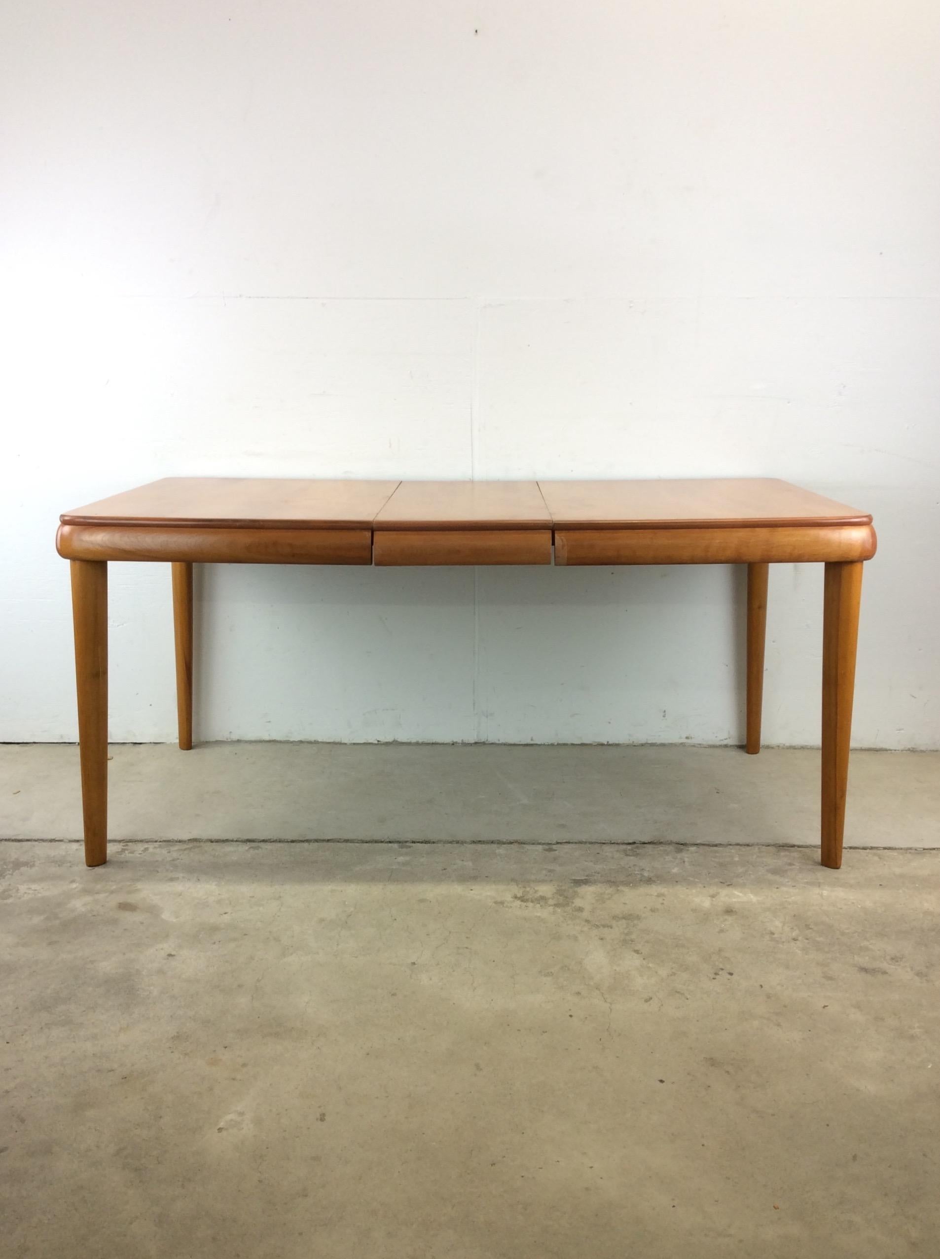 Mid-Century Modern Mid Century Modern Maple Dining Table with Leaf For Sale