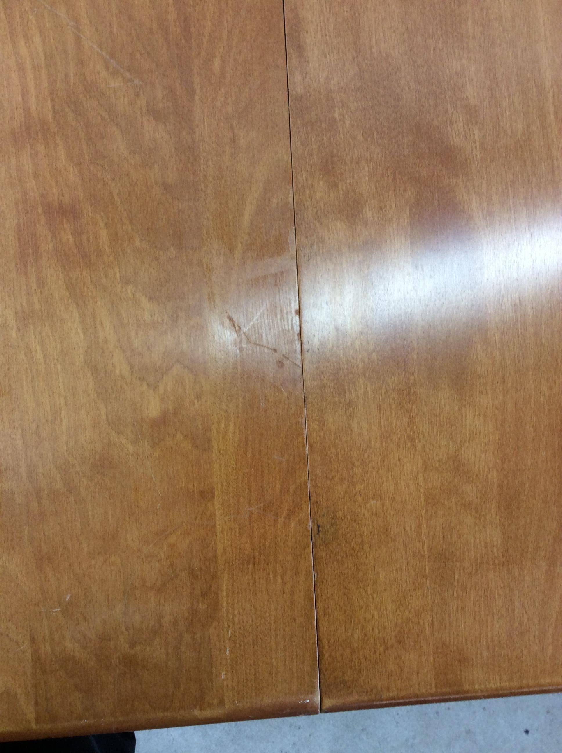 Mid Century Modern Maple Dining Table with Leaf 3