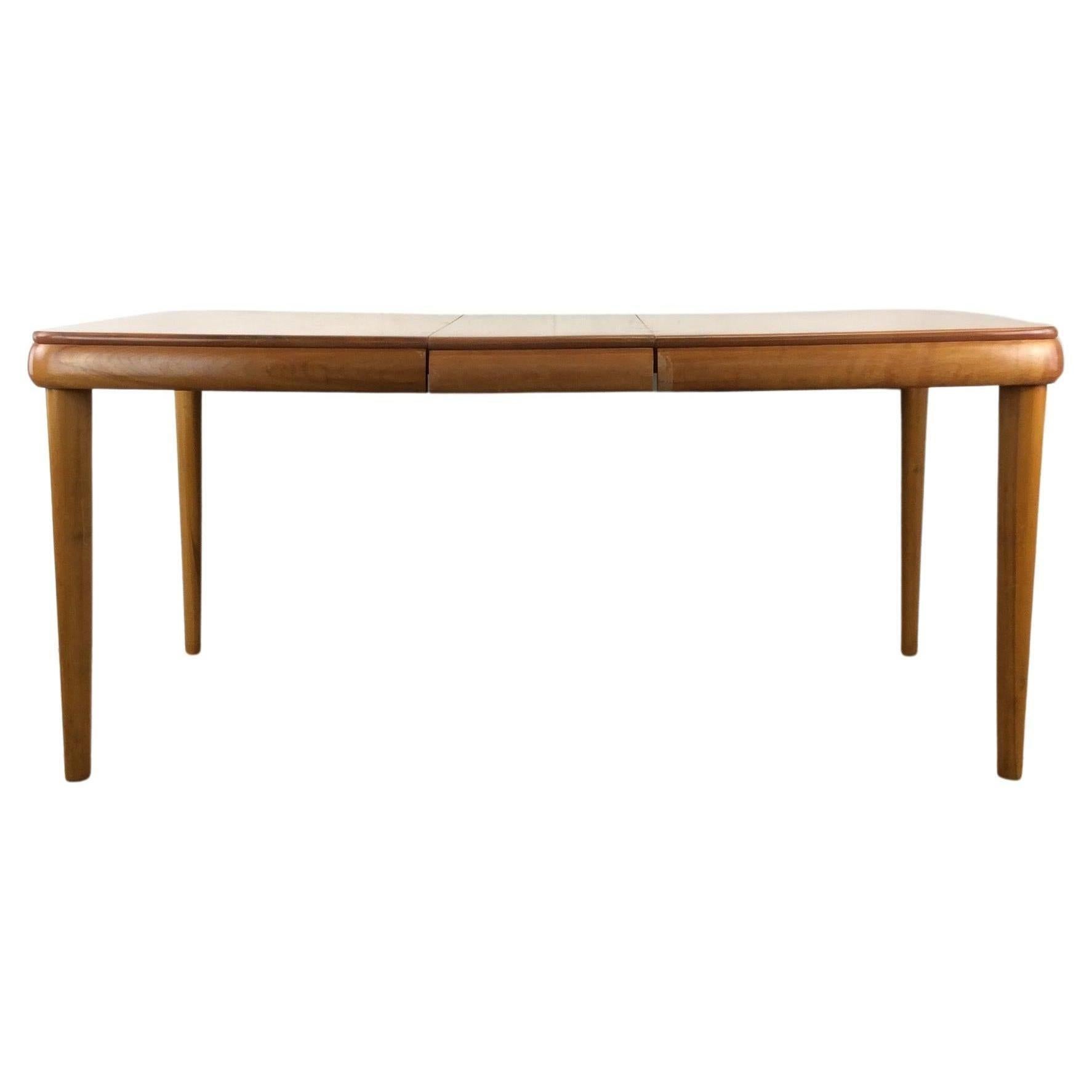 Mid Century Modern Maple Dining Table with Leaf For Sale