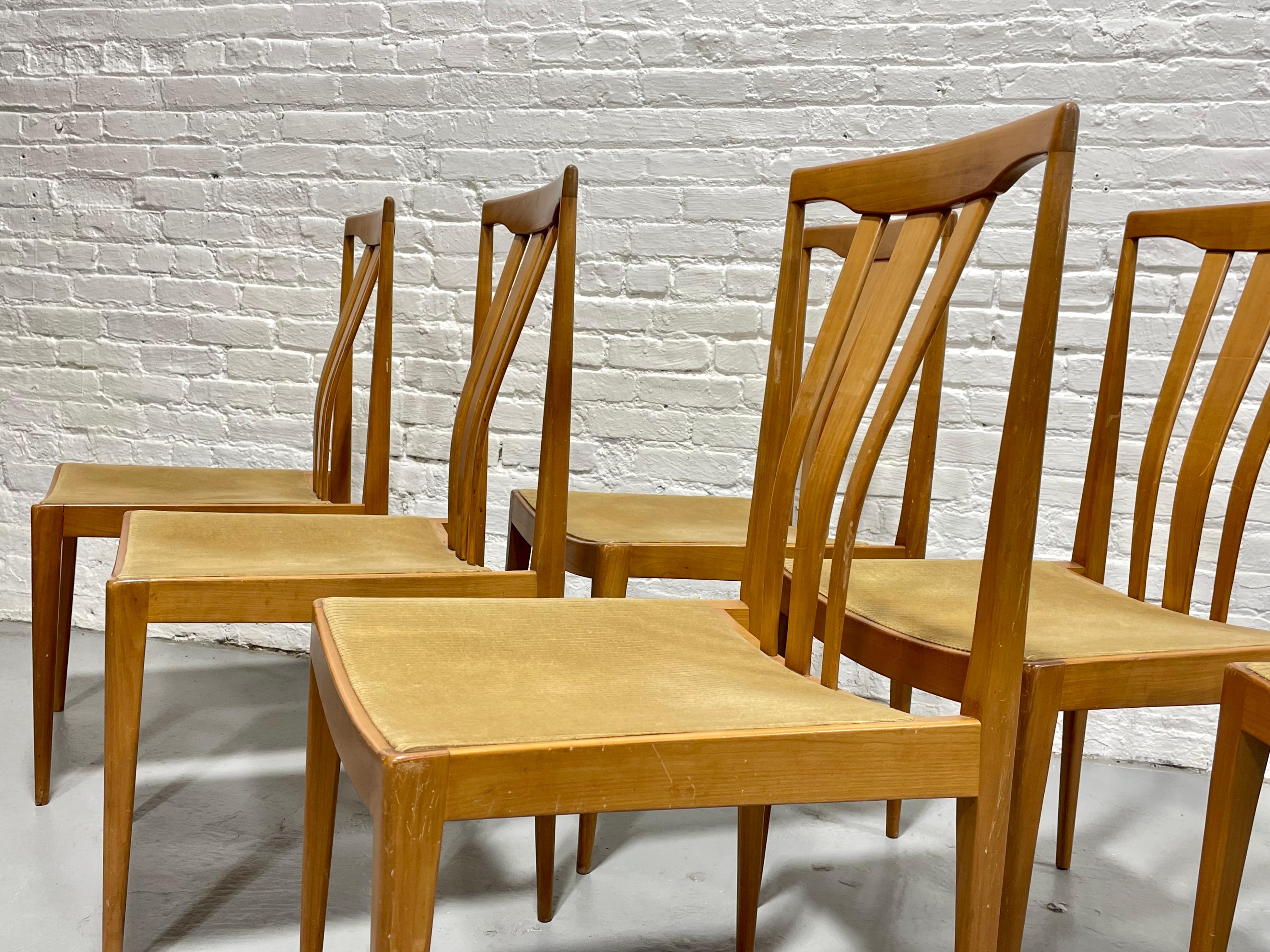 Mid Century Modern MAPLE Sculpted DINING CHAIRS, Set of 6 For Sale 4