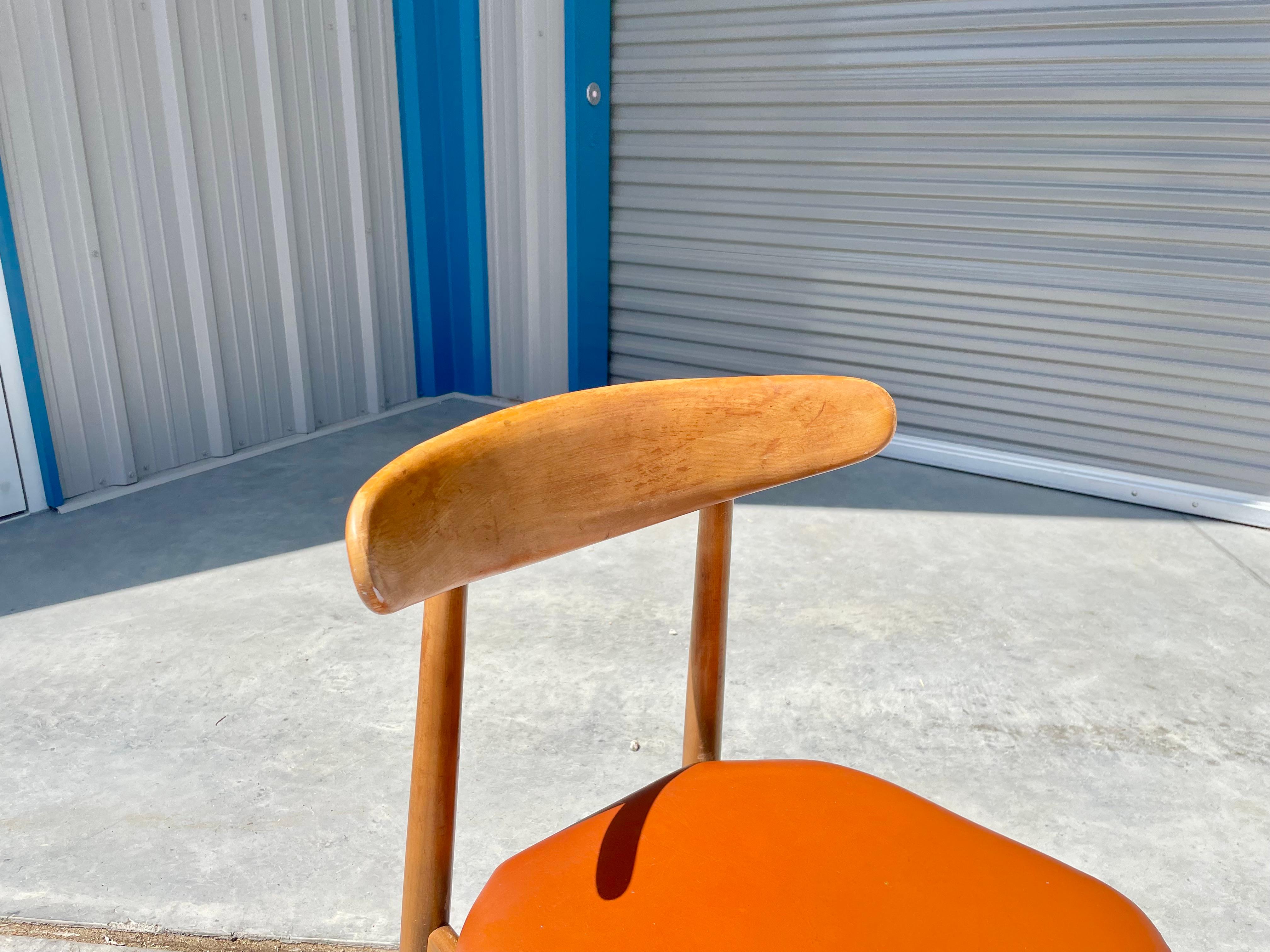 Mid Century Modern Maple Side Chairs For Sale 1