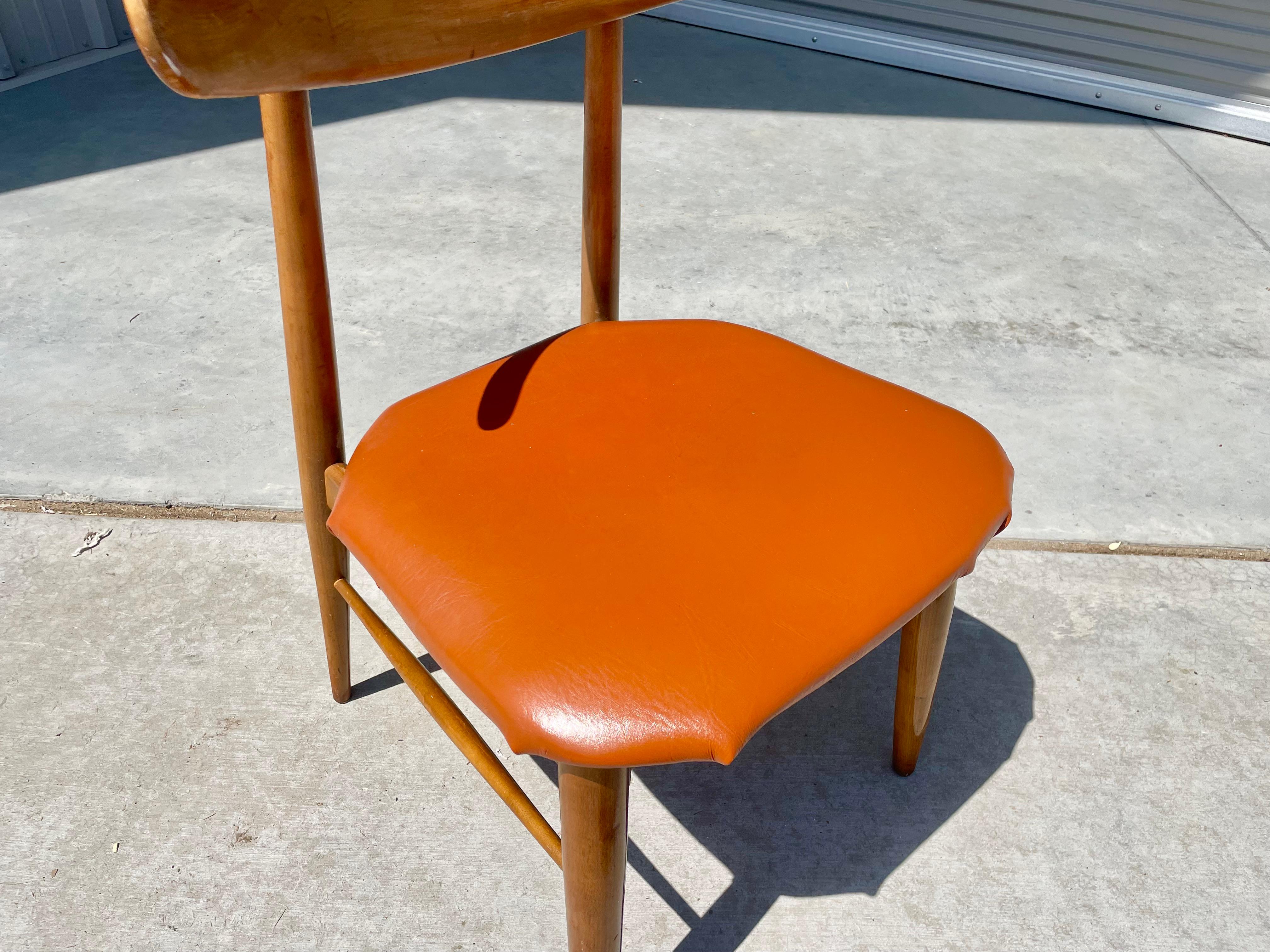 Mid Century Modern Maple Side Chairs For Sale 2
