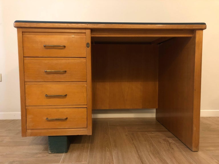 Maple Desk by Antonio Ferretti Milano , Italy, 1940s at 1stDibs
