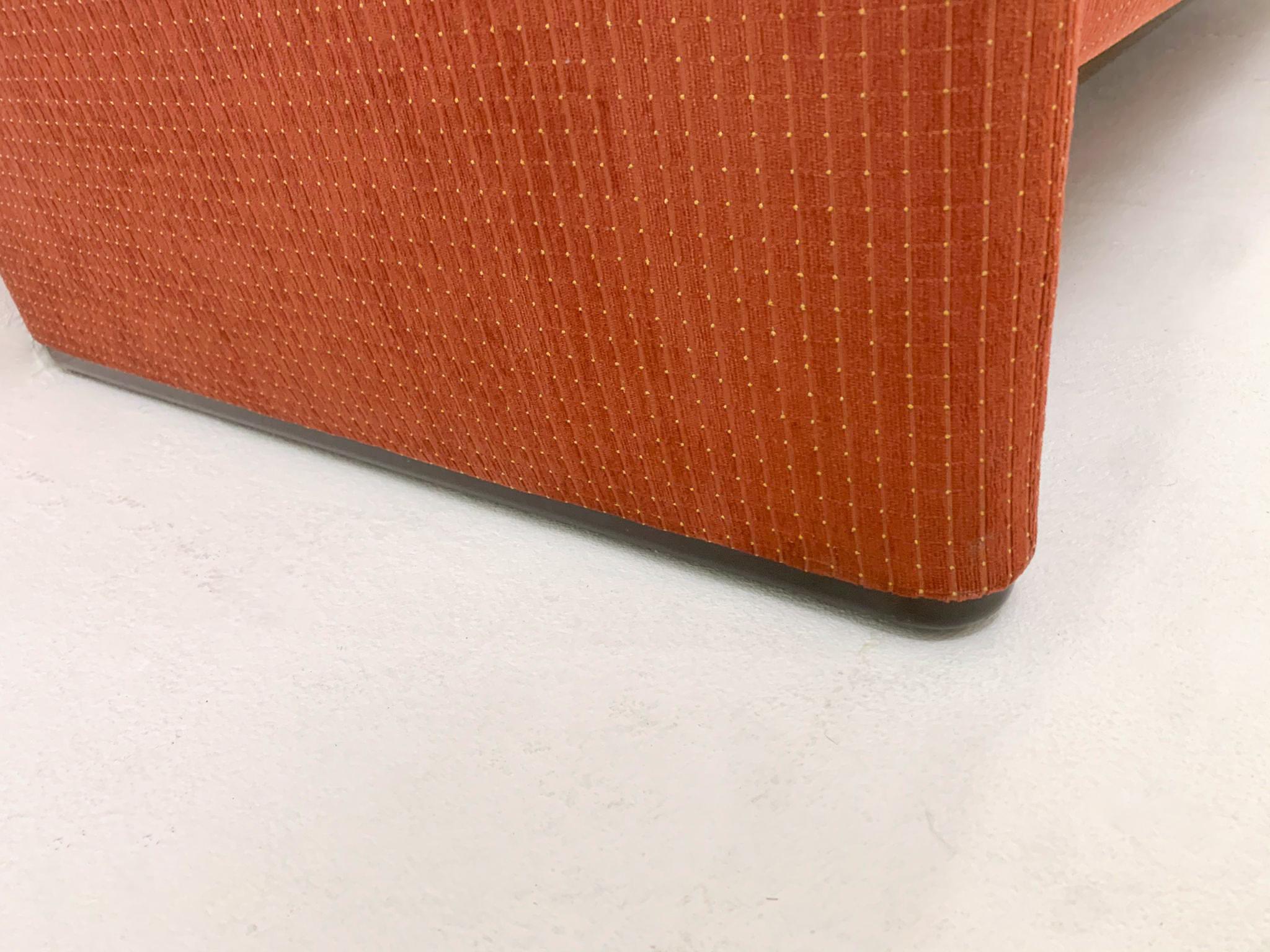 Mid-Century Modern Maralunga Sofa by Vico Magistretti, Original Red Fabric, 1970 9