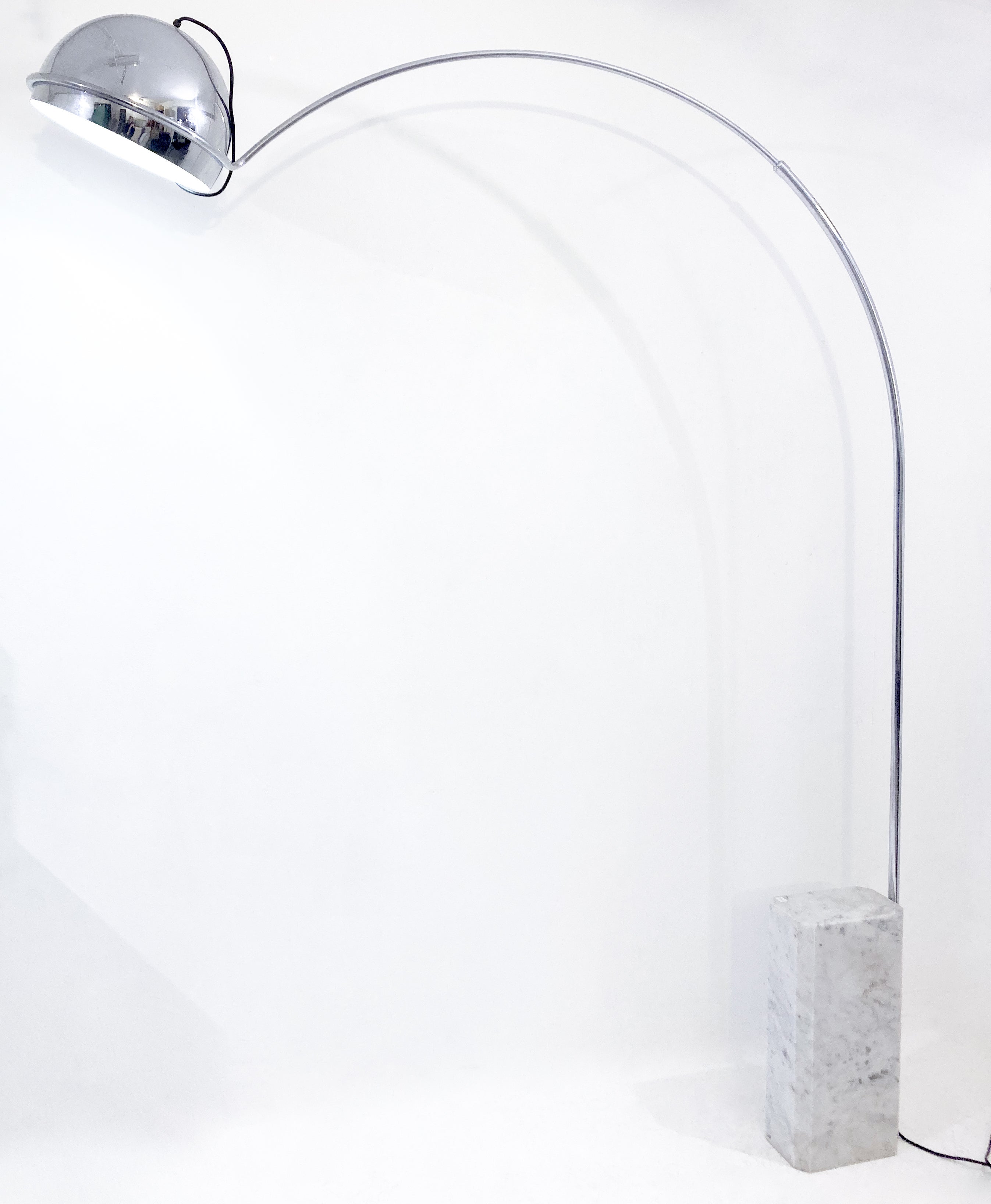 Mid-Century Modern Marble and Chrome Floor Lamp For Sale at 1stDibs