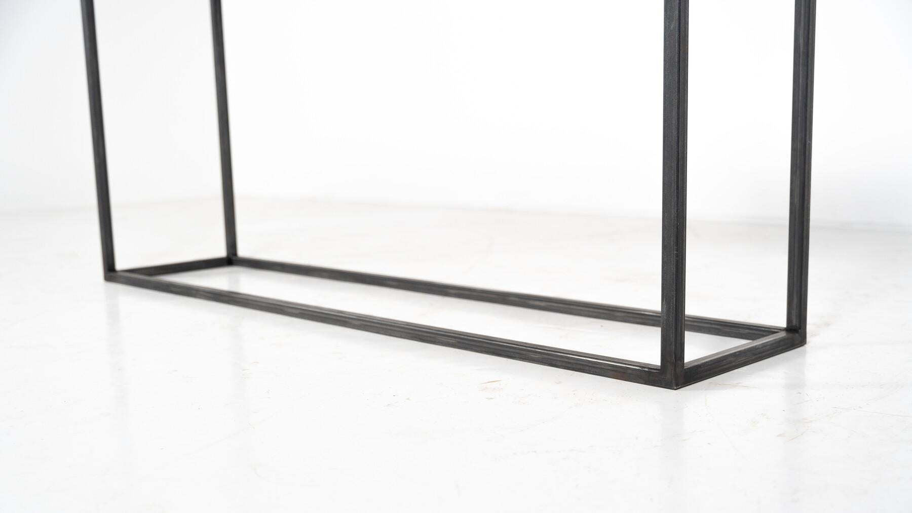 Mid-Century Modern Marble and Iron Console For Sale 9