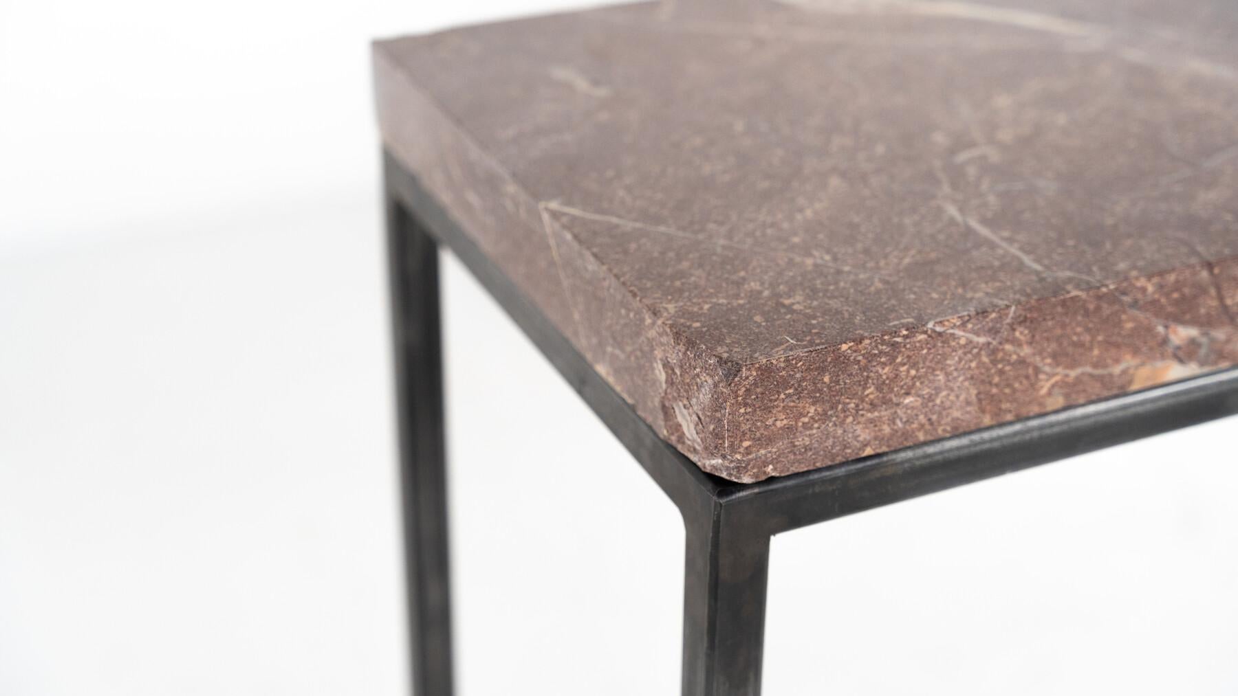 Mid-Century Modern Marble and Iron Console For Sale 12