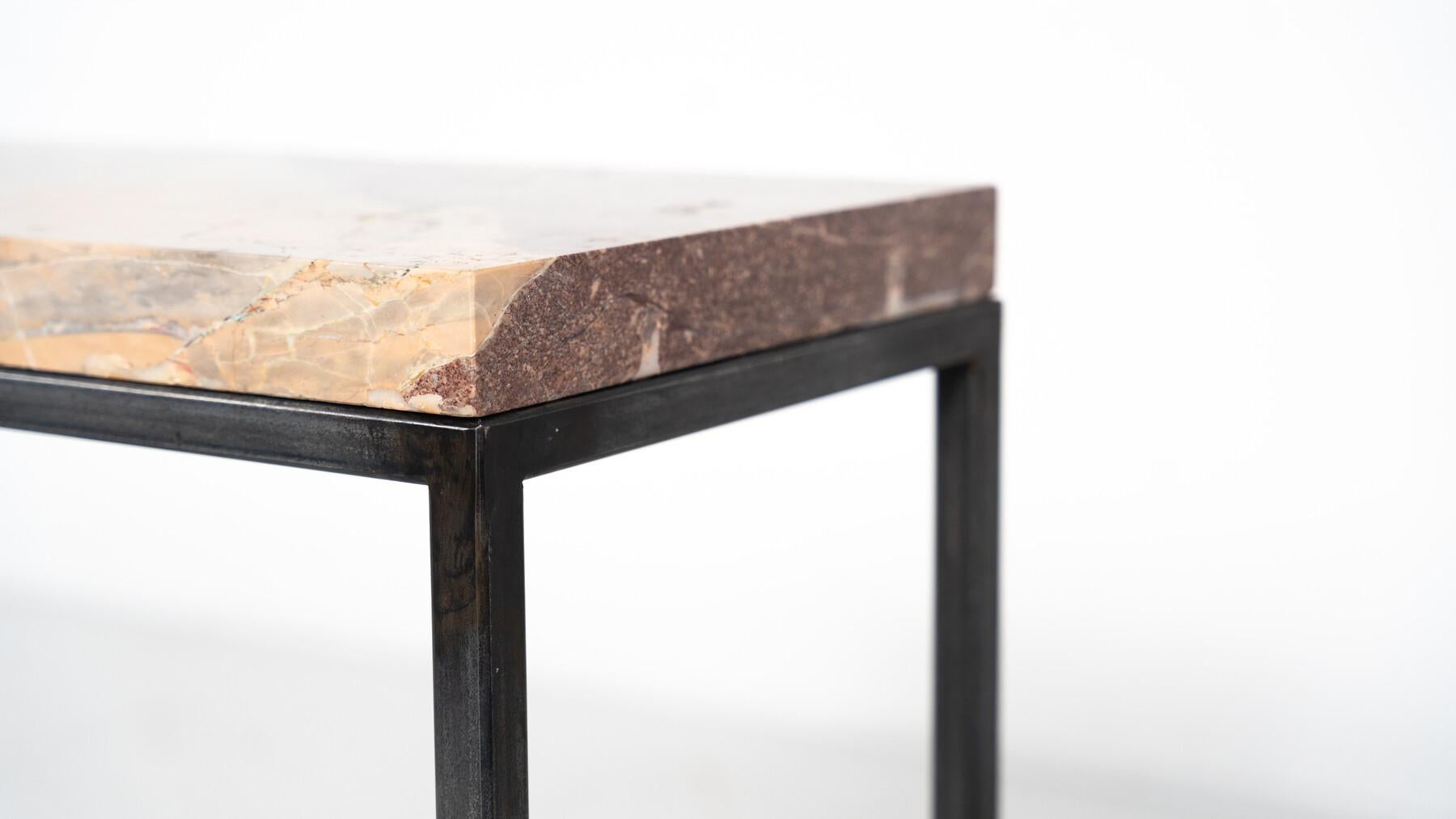 Mid-Century Modern Marble and Iron Console For Sale 5