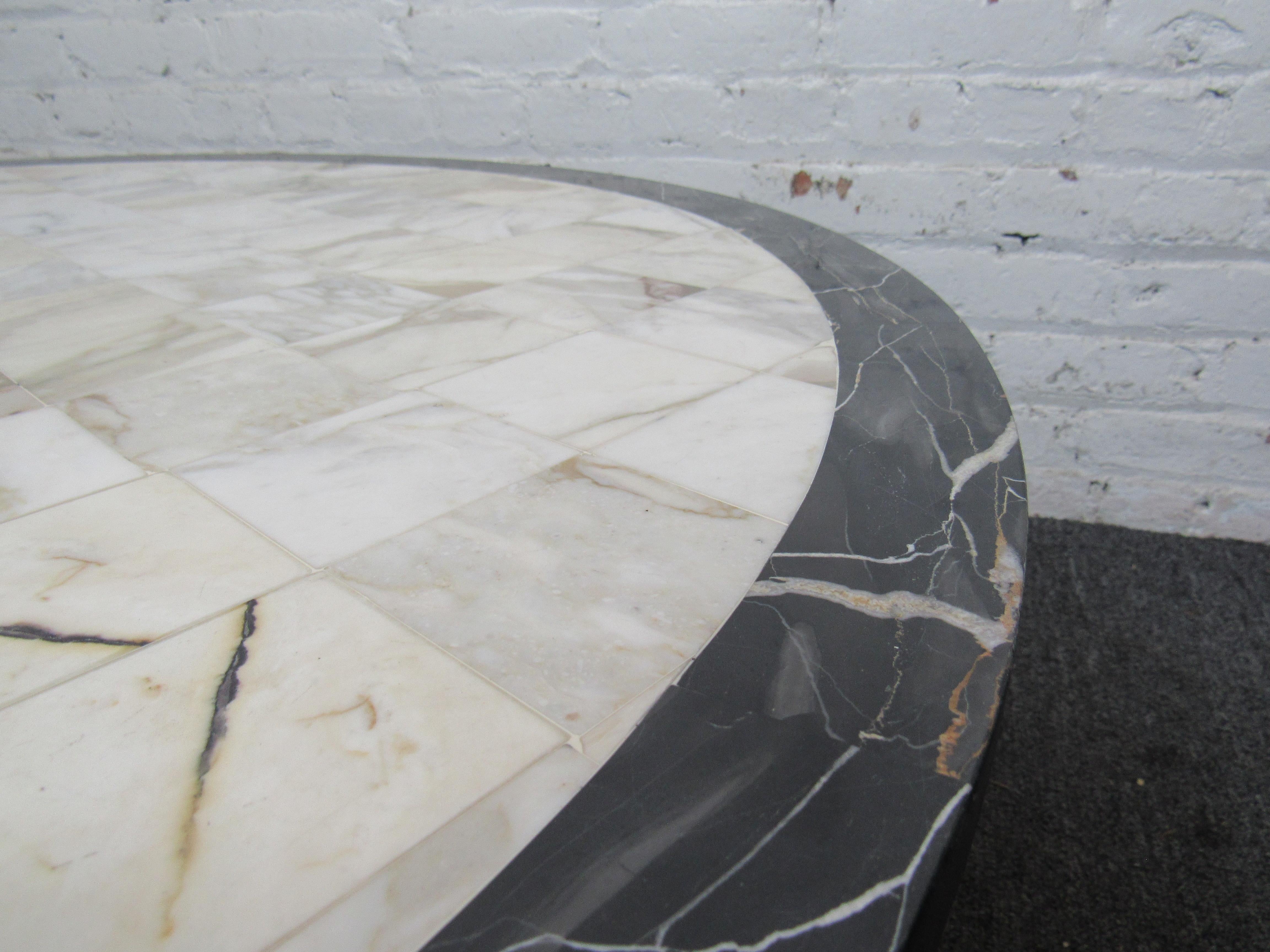 Mid-Century Modern Marble Coffee Table For Sale 1