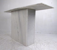 Mid-Century Modern Marble Console Table