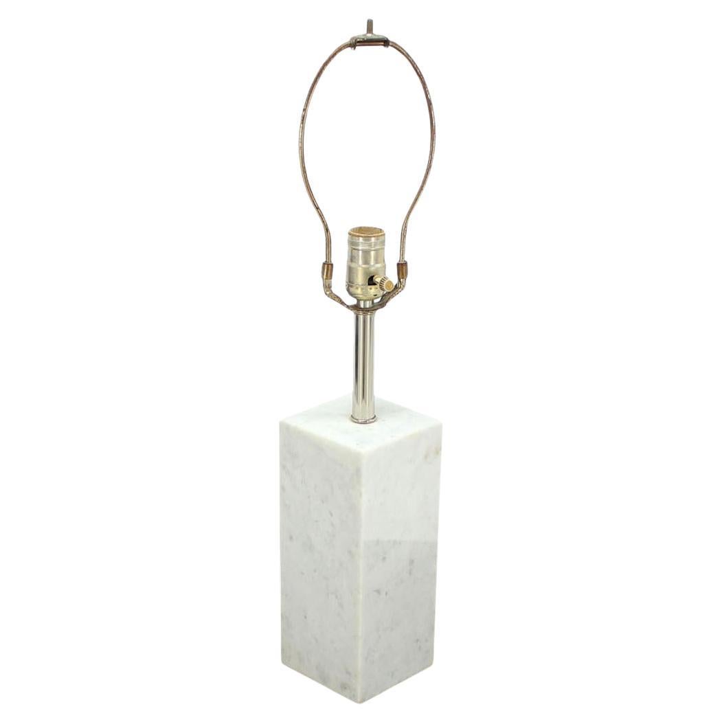 Mid Century Modern Marble Cube Square Shape Modern Table Lamp MINT! For Sale