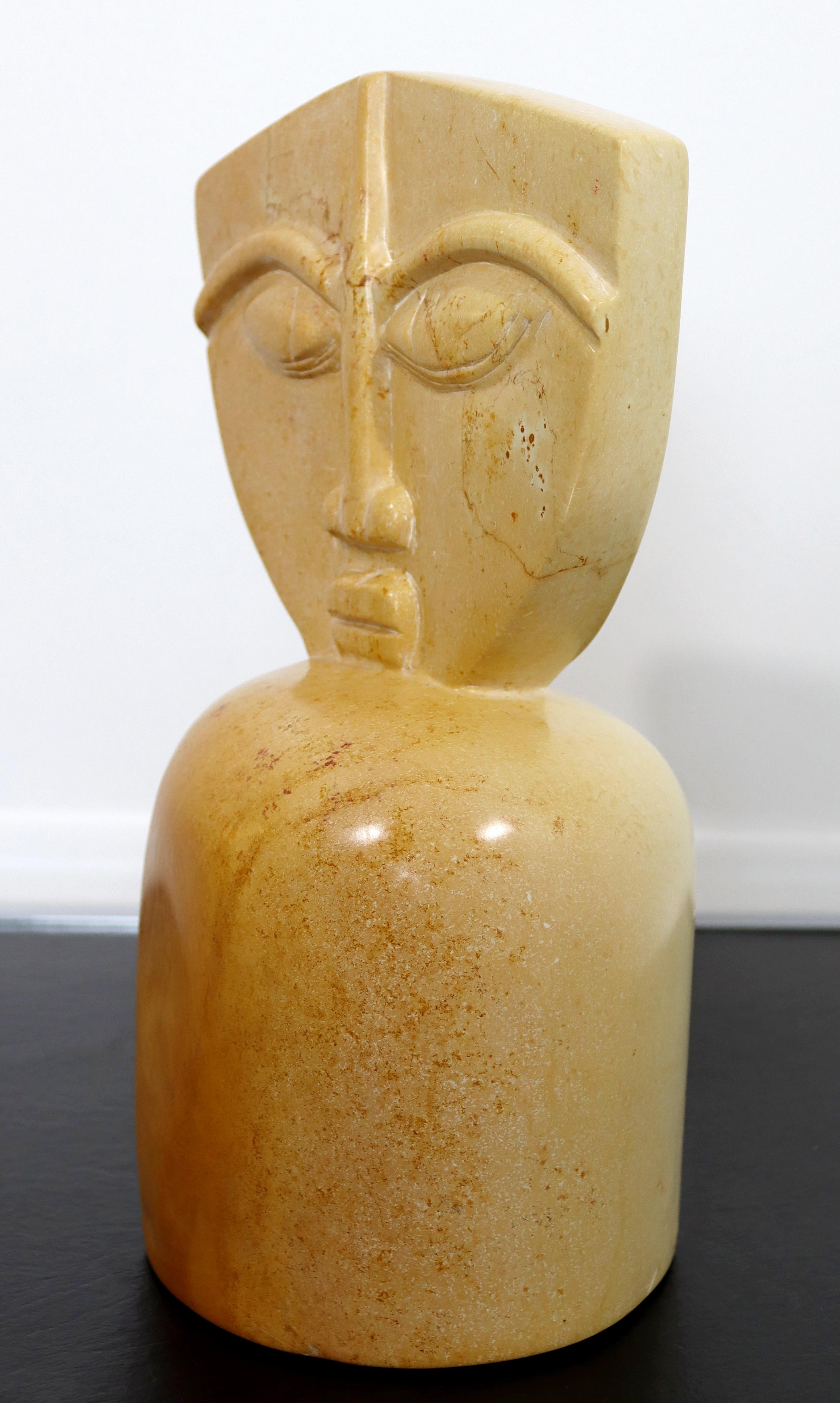 For your consideration is a magnificent, marble table sculpture of a face. In excellent condition. The dimensions are 7