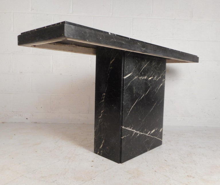 MidCentury Modern Marble Hall Table at 1stDibs