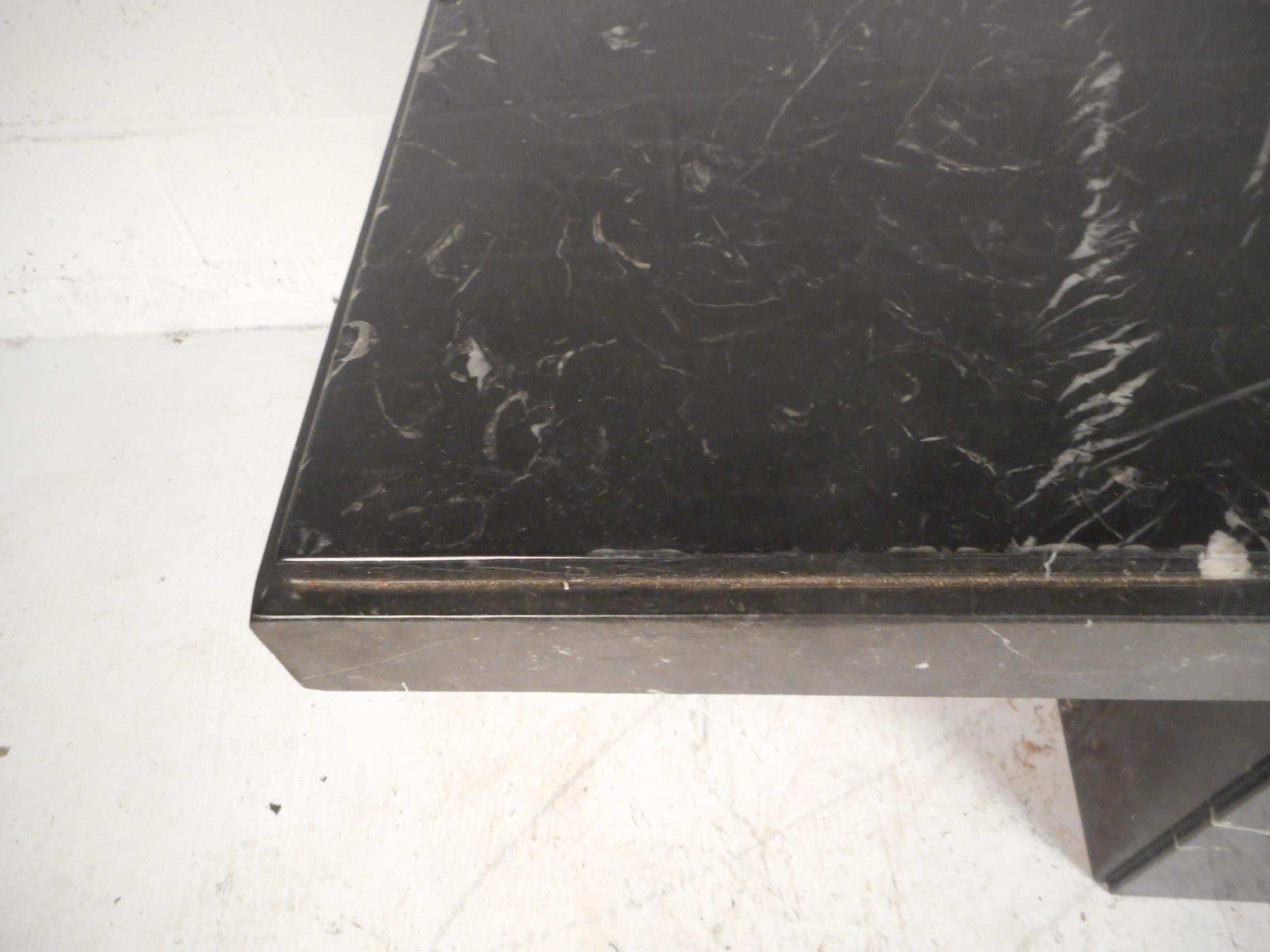 black marble hallway table