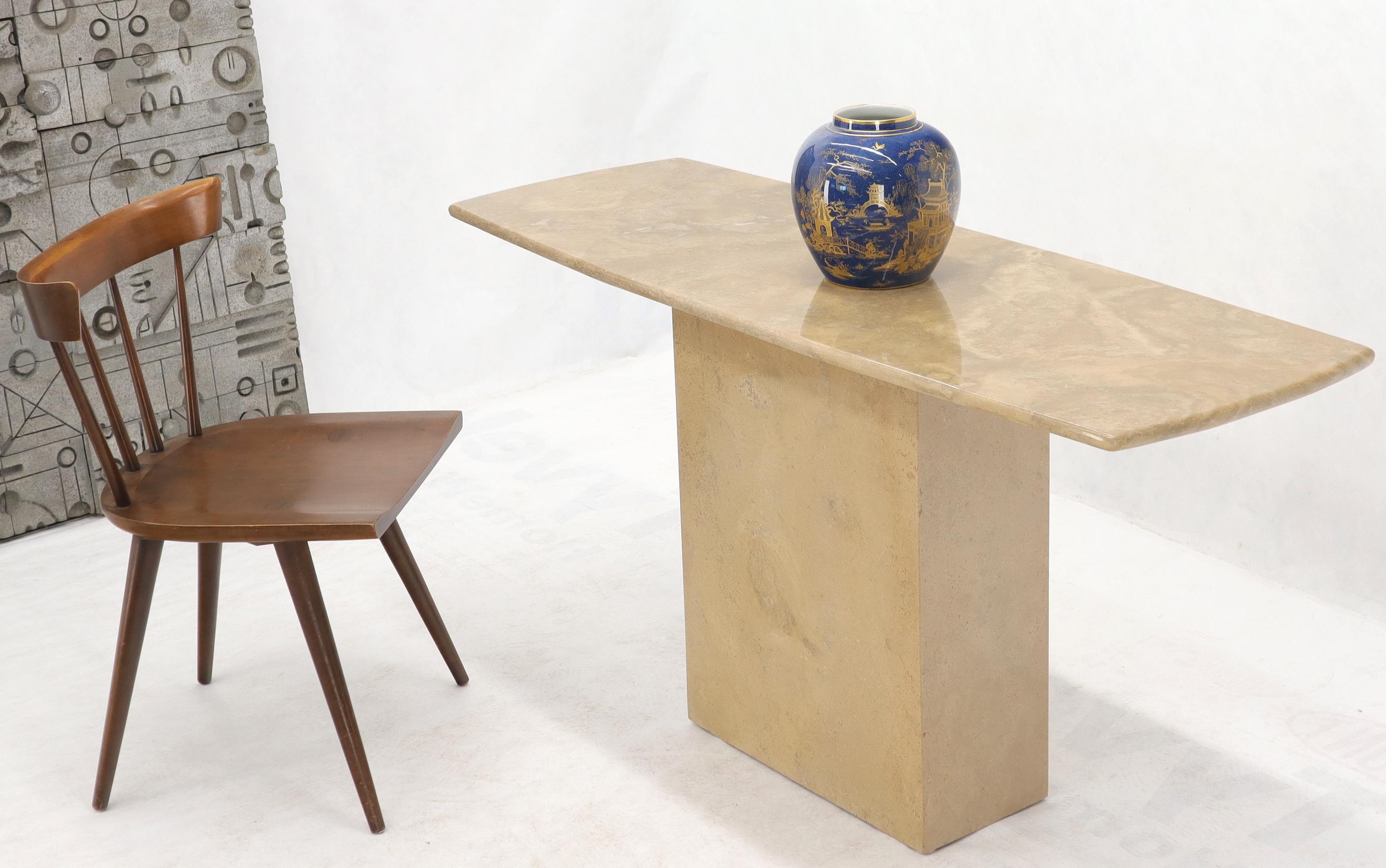 Midcentury Italian modern marble console or sofa table.