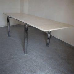 Mid-century modern marble dining table "Alcinoo" Zeev Aram for Gavina 1970