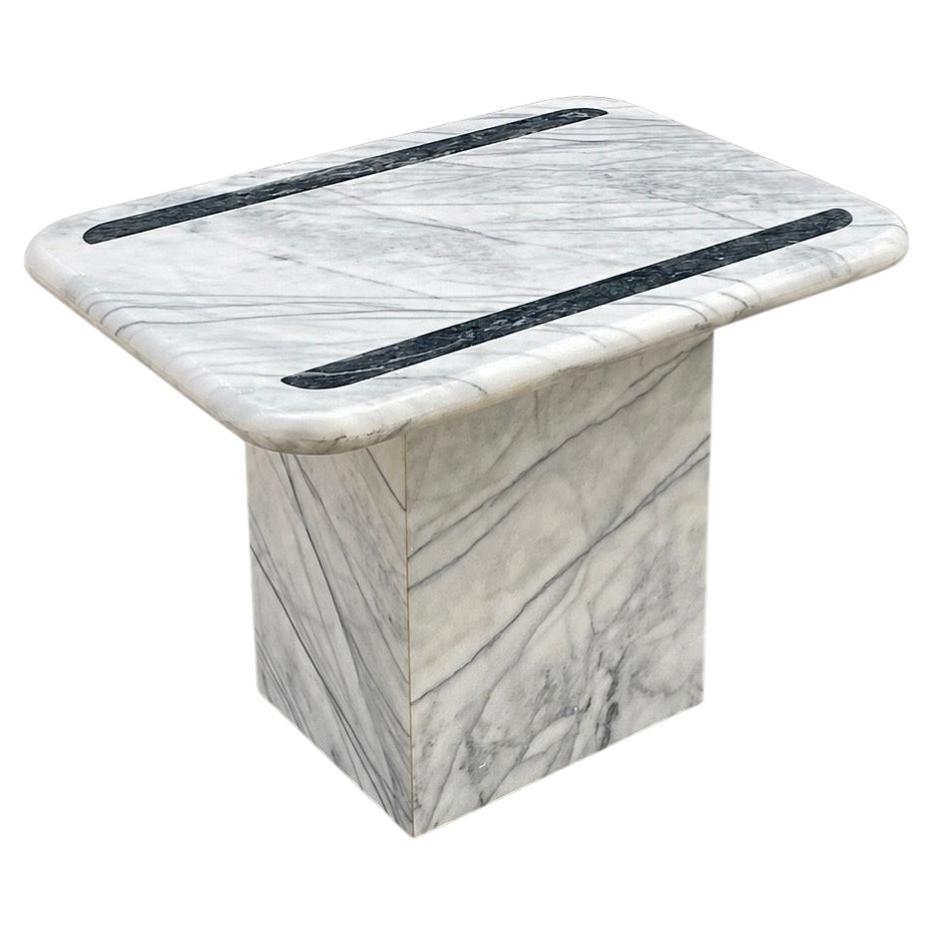 Mid-Century Modern Marble Stone Side Table For Sale