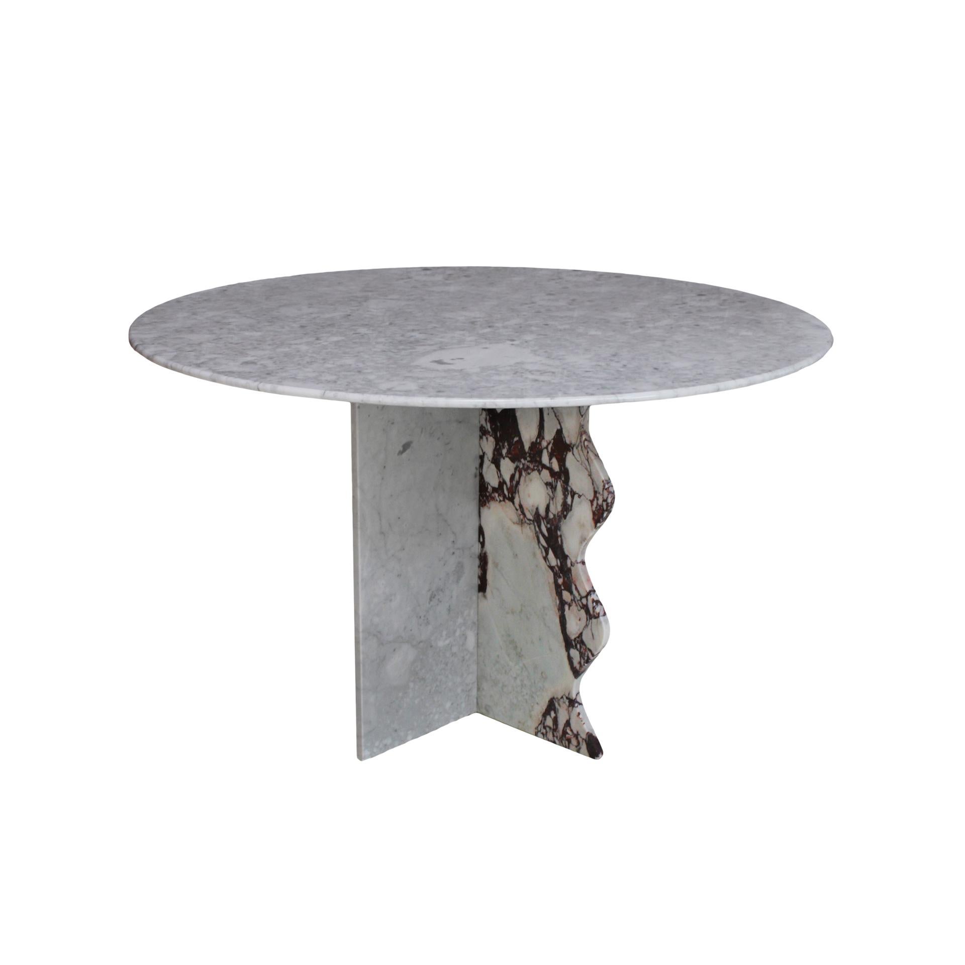 Spanish Mid-Century Modern Marble Table Designed by L.A. Studio For Sale