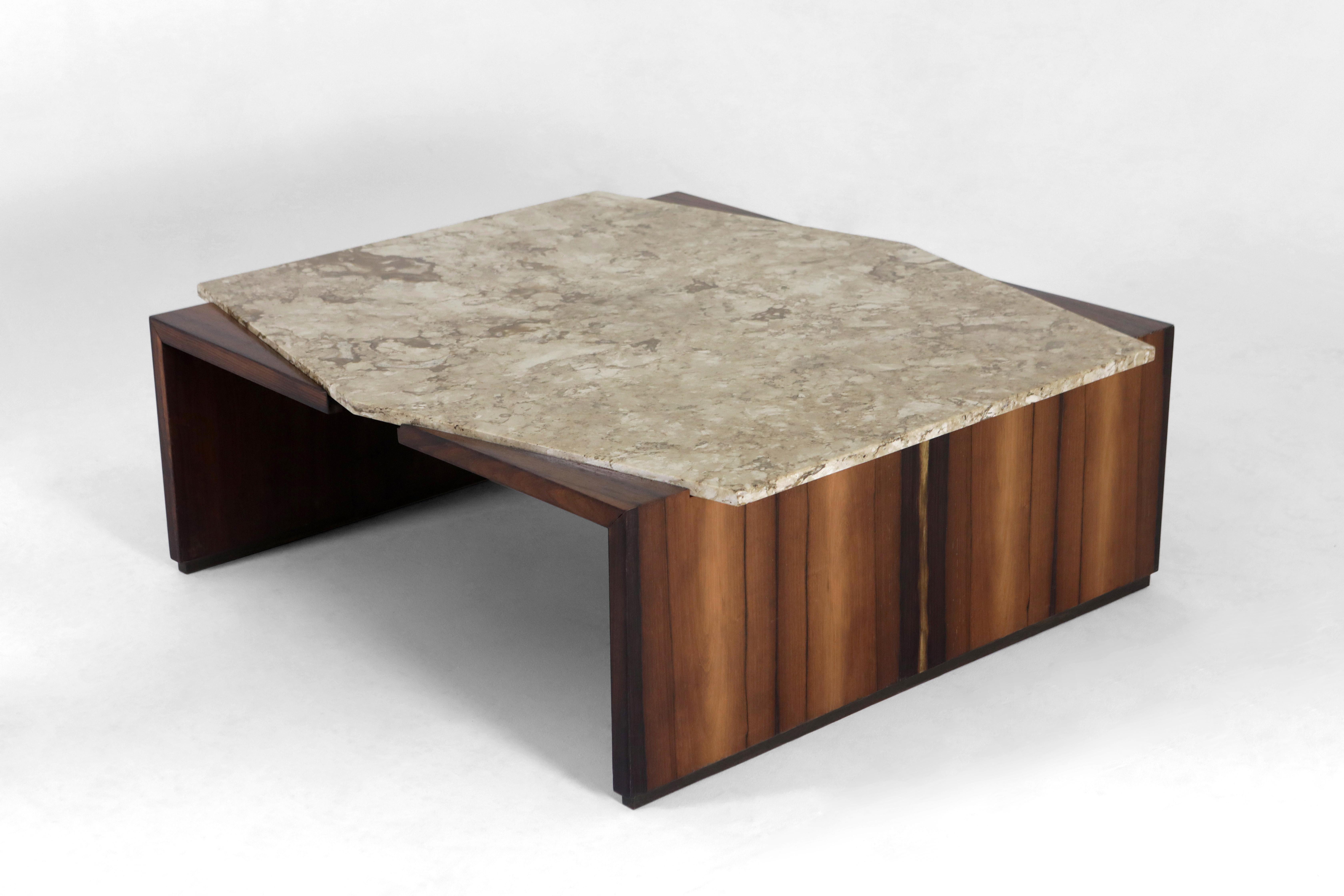 Mid-Century Modern Marble Top Center Table by Forma Manufacture, Brazil, 1950s 2