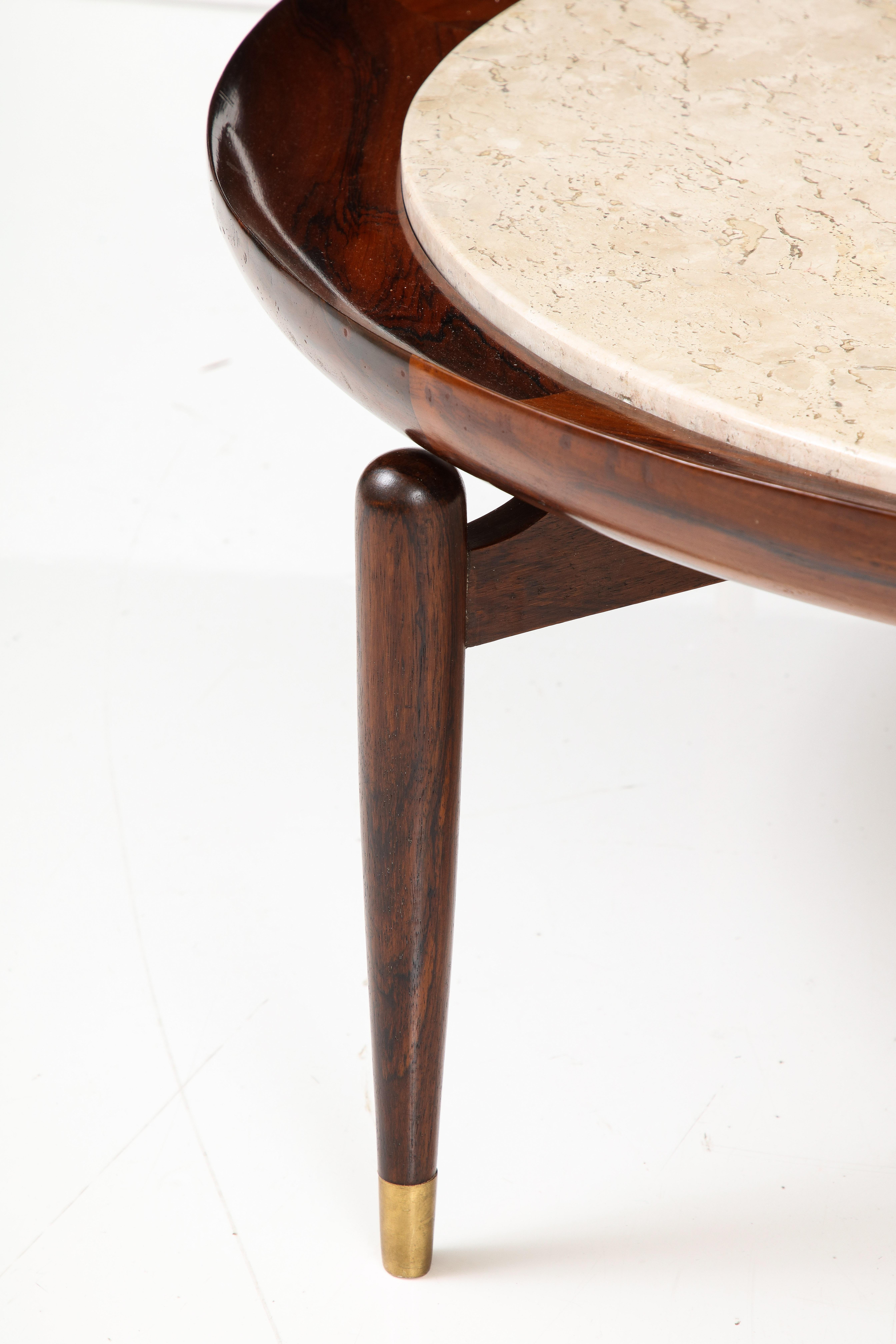 Mid-Century Modern Marble Top Center Table by Giuseppe Scapinelli, Brazil, 1950s 3