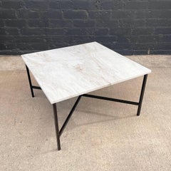 Mid-Century Modern Marble Top Coffee Table
