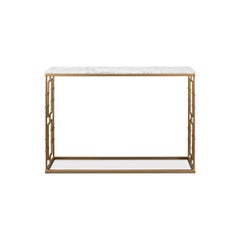 Mid-Century Modern Marble Top Console