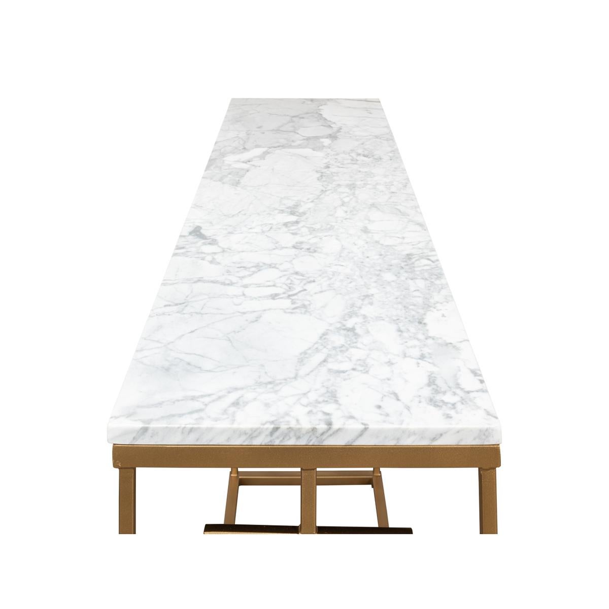Mid-Century Modern Marble Top Console In New Condition For Sale In Westwood, NJ