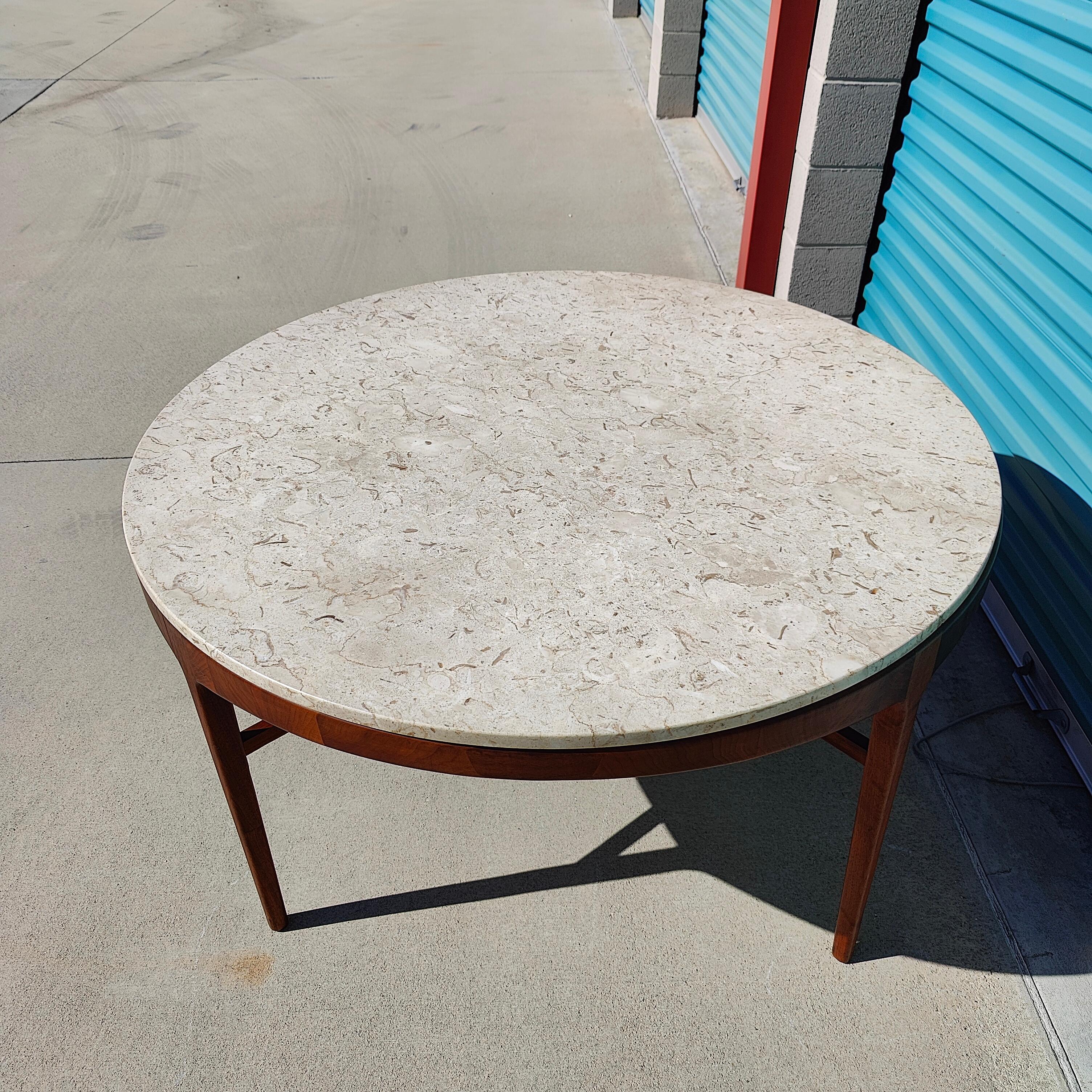 American Mid-Century Modern Marble Top 'Rhythm' Game Table by Lane For Sale