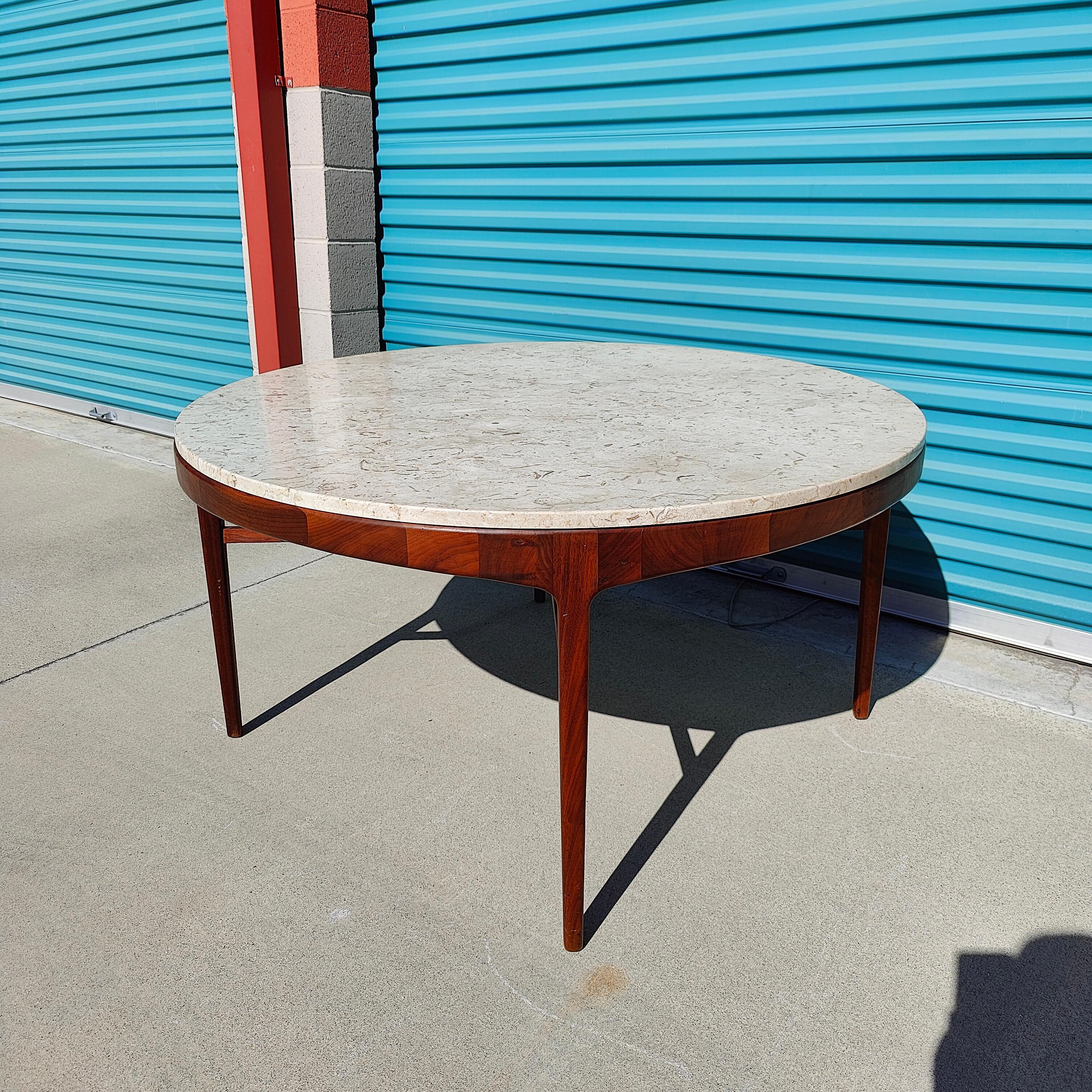 Mid-Century Modern Marble Top 'Rhythm' Game Table by Lane In Good Condition For Sale In Chino Hills, CA