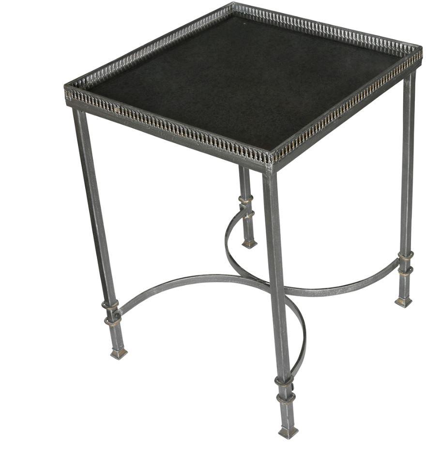 20th Century Mid-Century Modern Marble Top Steel Side Tables