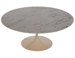 Mid-Century Modern Marble Tulip Round Cocktail Table by Eero Saarinen for Knoll
