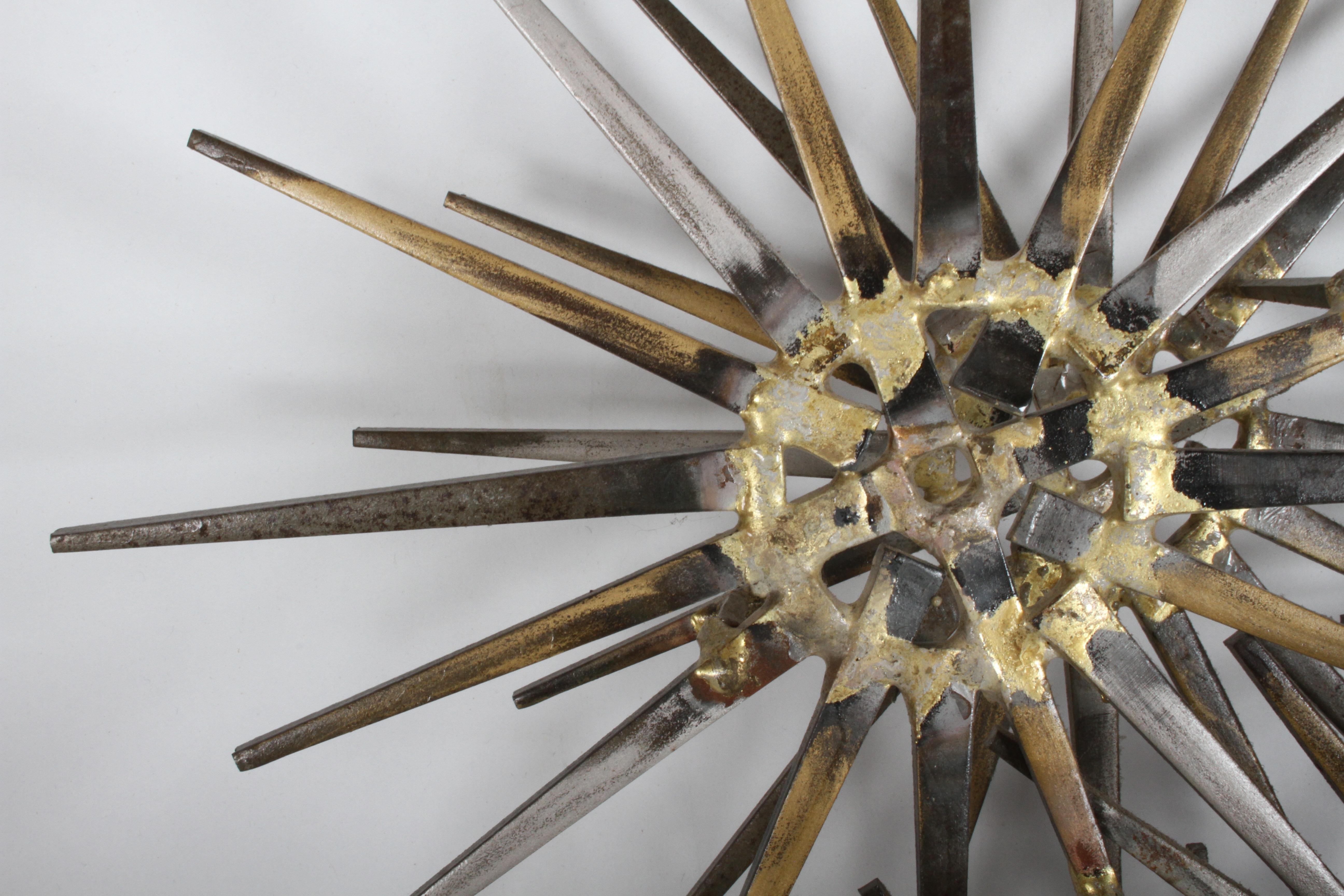 Mid-Century Modern Marc Weinstein Cluster of Stars Brutalist Nail Wall Sculpture In Good Condition In St. Louis, MO