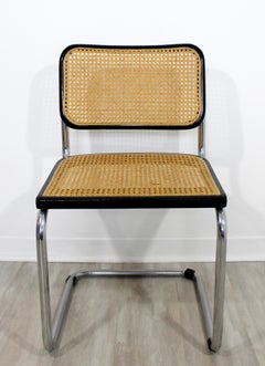 Moderner Marcel Breuer Cesca Freischwinger Chrom Beistellstuhl:: Italien 1960er Jahre