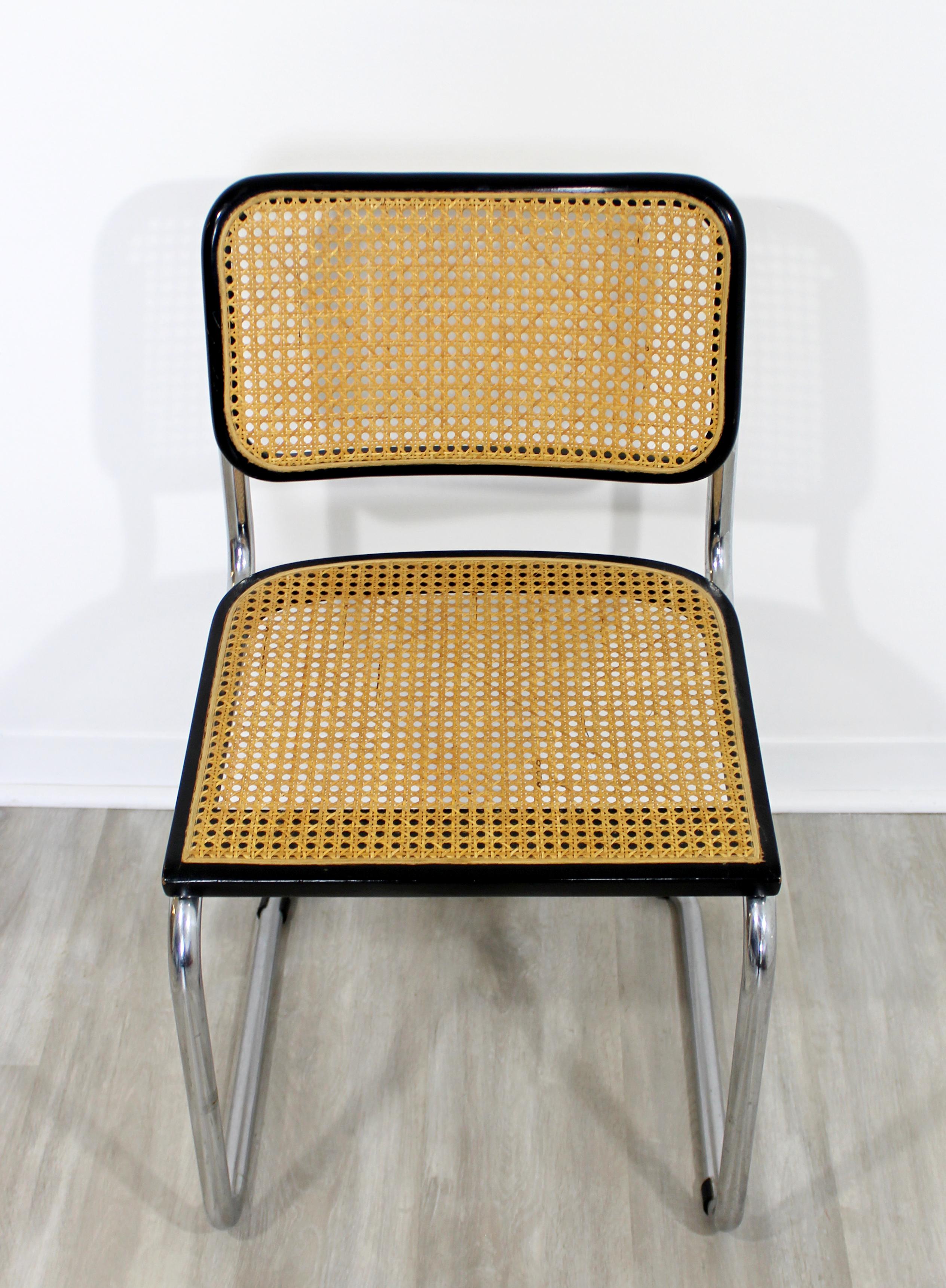 Italian Mid-Century Modern Marcel Breuer Cesca Cantilever Chrome Side Chair, Italy 1960s