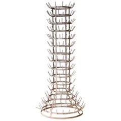 Vintage Mid-Century Modern Marcel Duchamp Style Metal Rack, France, 1950