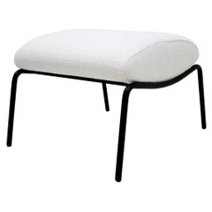 Mid-Century Modern Marco Zanuso Bouclé Wool Italian Footstool, 1960s