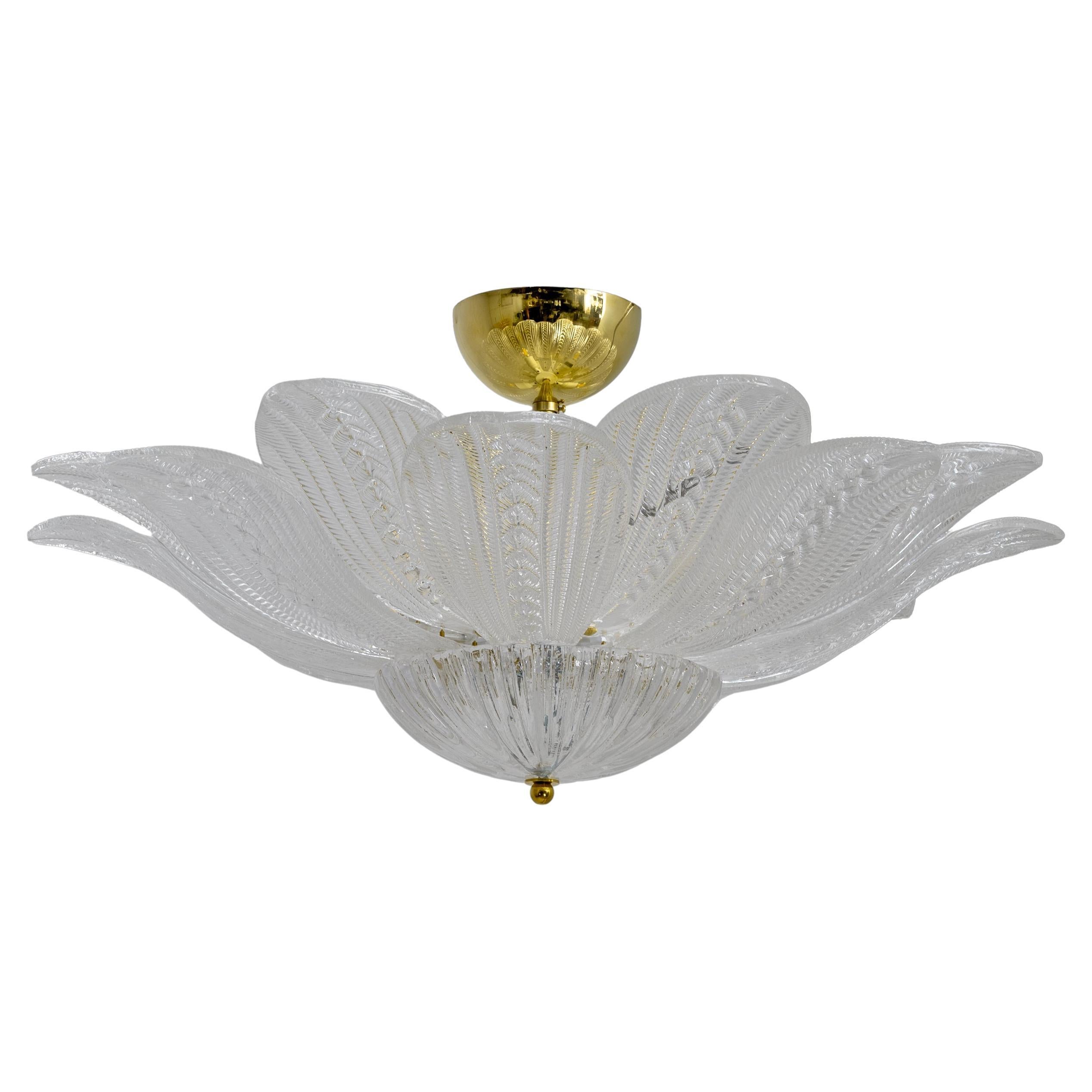 Mid-Century Modern "Daisy" Murano Glass Ceiling Light For Sale