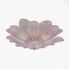 Mid-Century Modern “Margherita Rosa” Murano Glass Ceiling Light