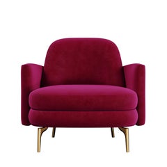 Mid-Century Modern Marilyn Sessel Messing Baumwolle Samt