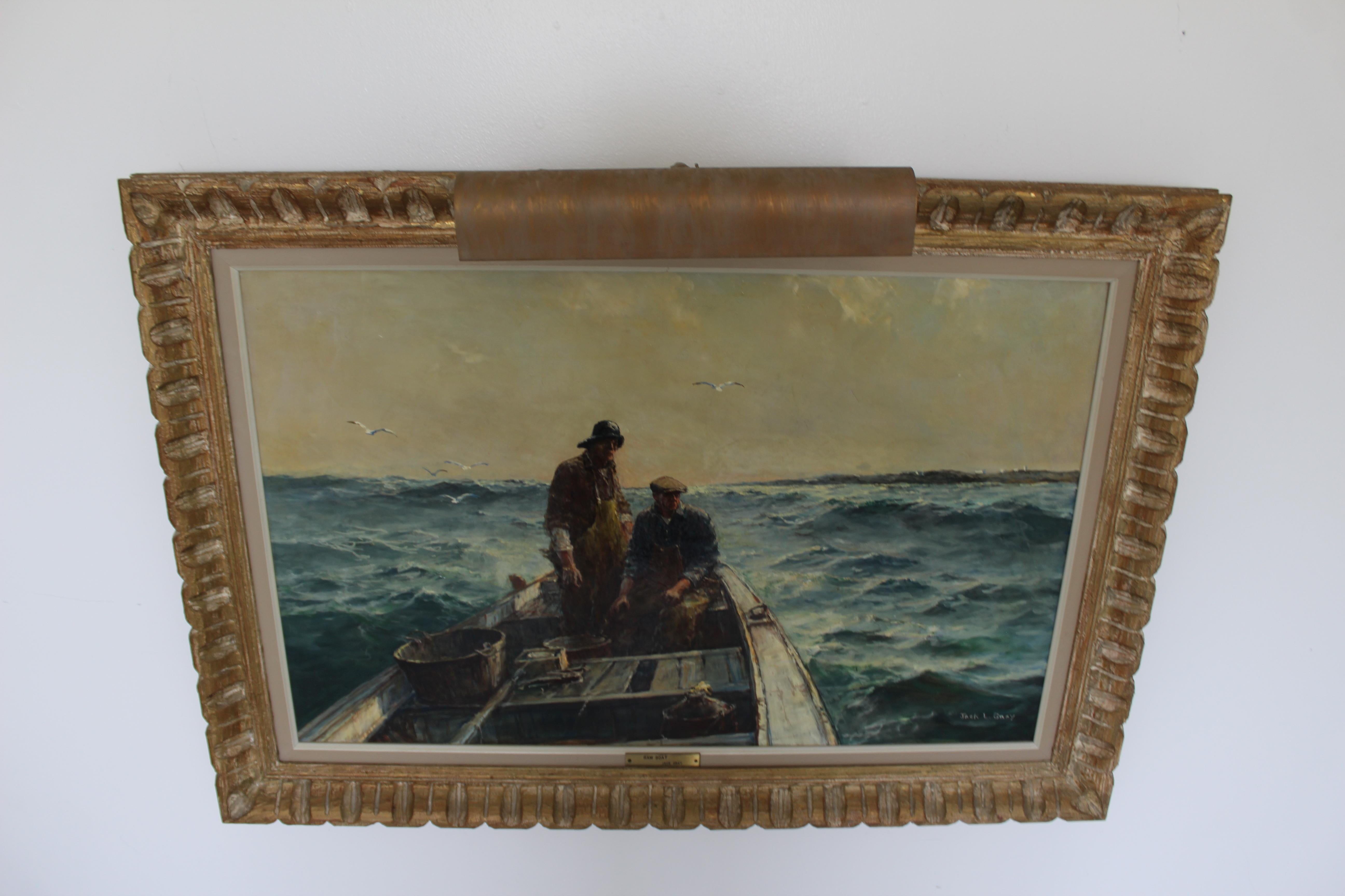 Jack Lorimer Gray, 1927-1981, was born in Halifax, Nova Scotia to Scottish parents. His talents as an artist were spotted by E. Wyly Grier while Gray was still a child. He attended the Nova Scotia College of Art for one year, but left to work on