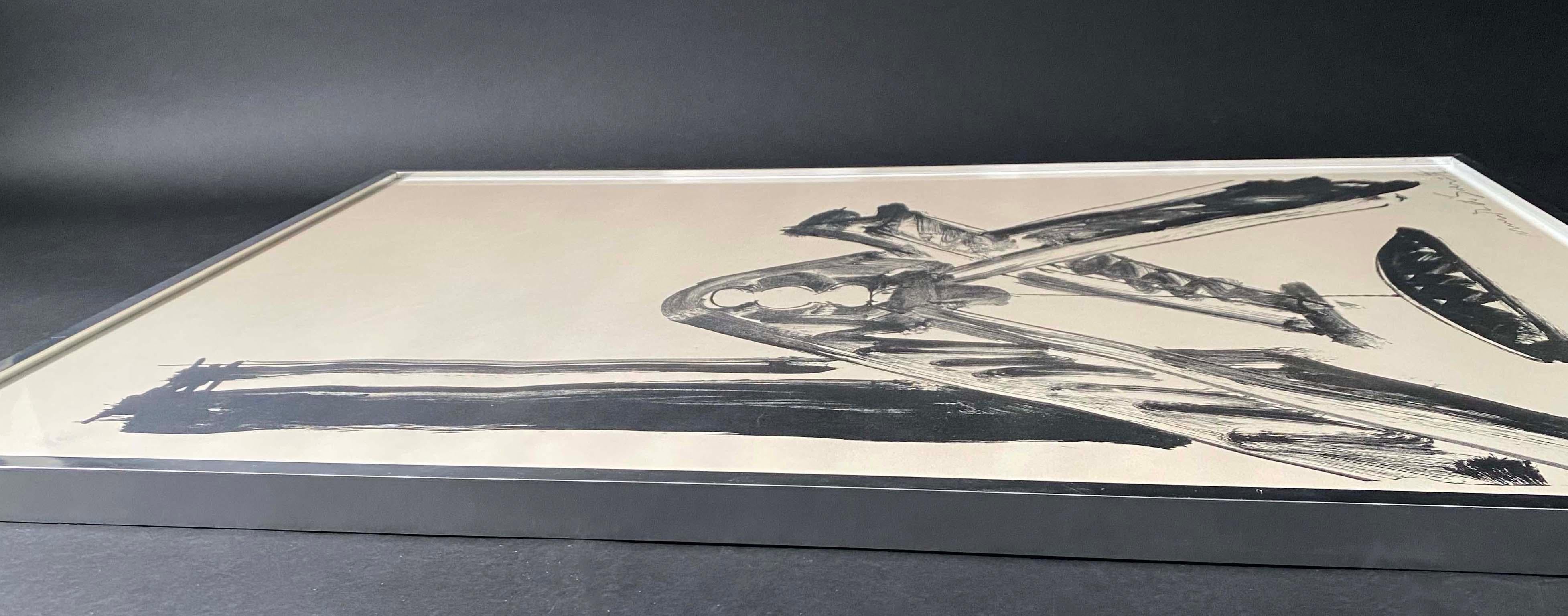 Mid-Century Modern Mark Di Suvero Signed Abstract Lithograph 6/26 1970s 1