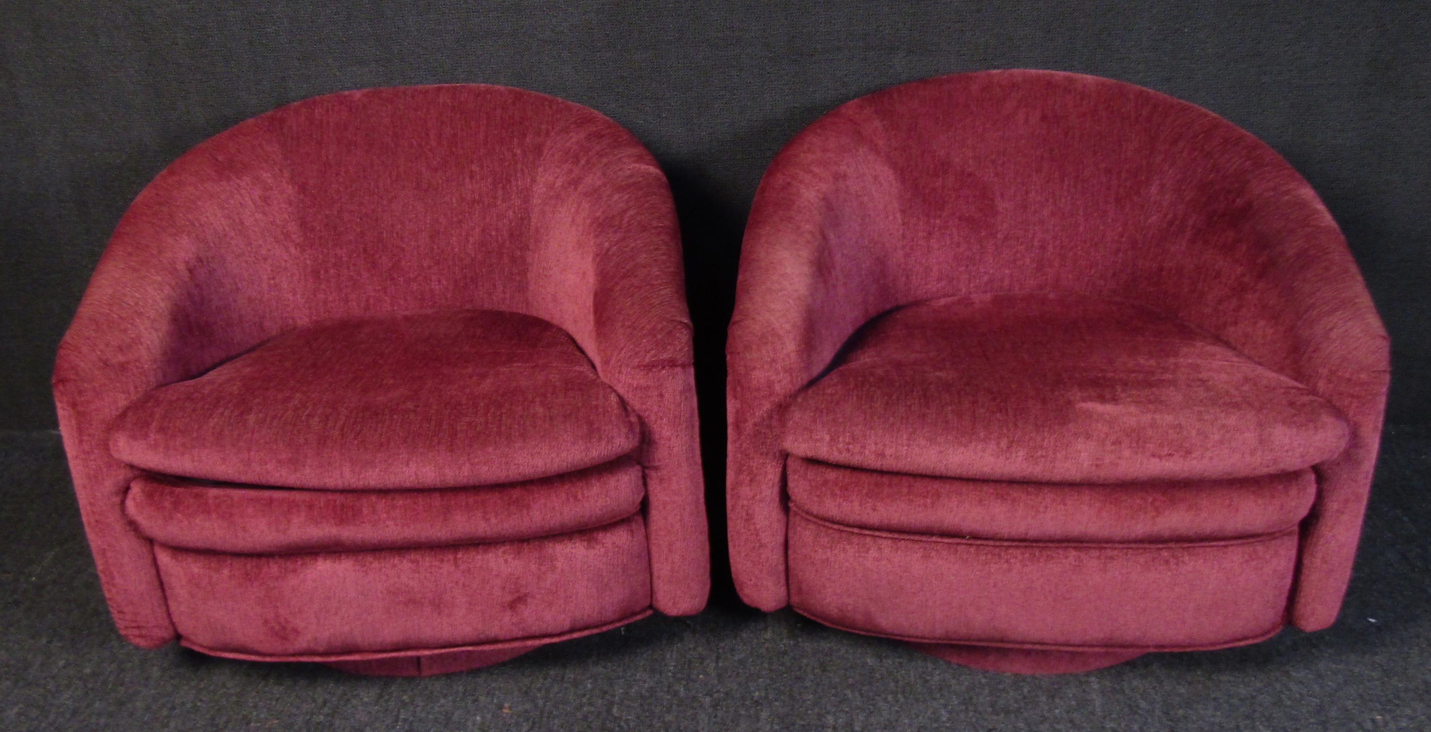 burgundy swivel chair