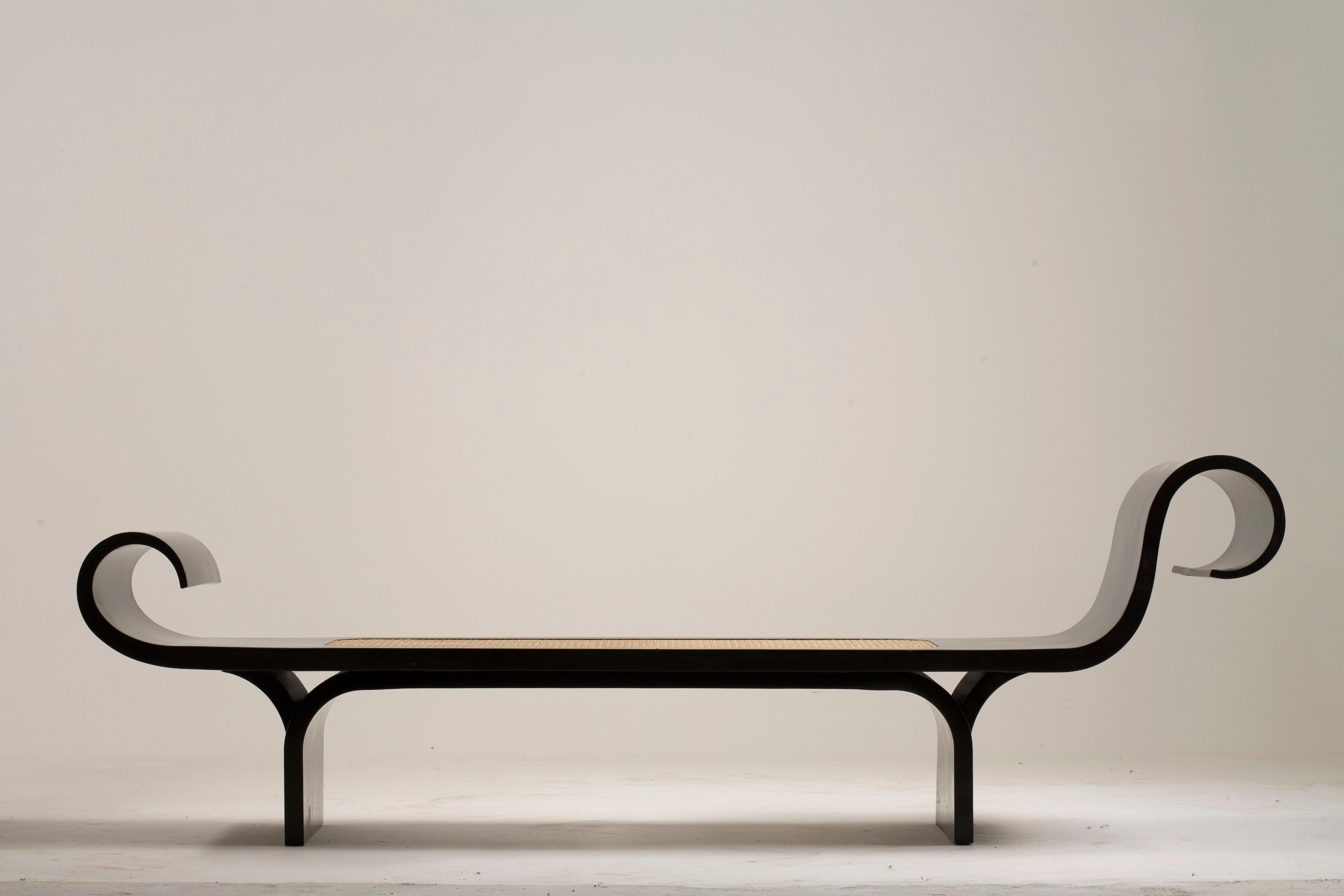 Mid-Century Modern Marquesa by Brazilian designers Oscar and Anna Maria Niemeyer, Brazil, 1970s

The celebrated architect Oscar Niemeyer, best known for his iconic design of civic buildings for Brasília, Brazil's capital, is lauded as one of the key