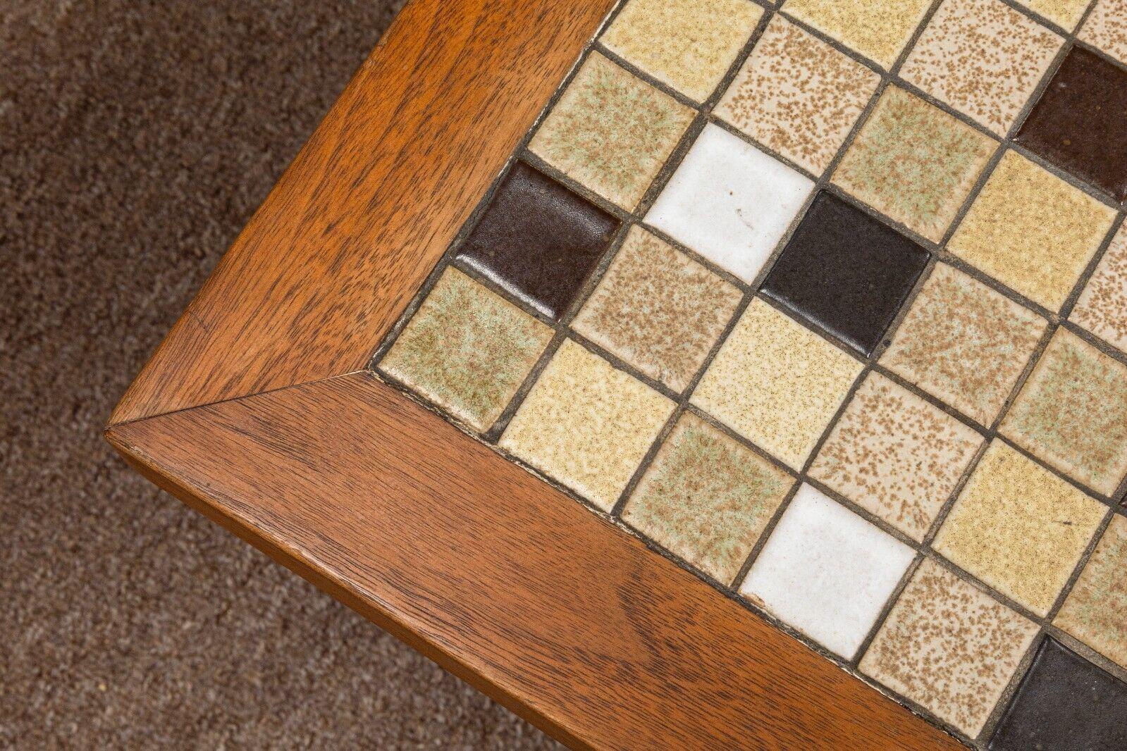 20th Century Mid Century Modern Marshall Studios Martz Tile and Wood Rectangular Coffee Table