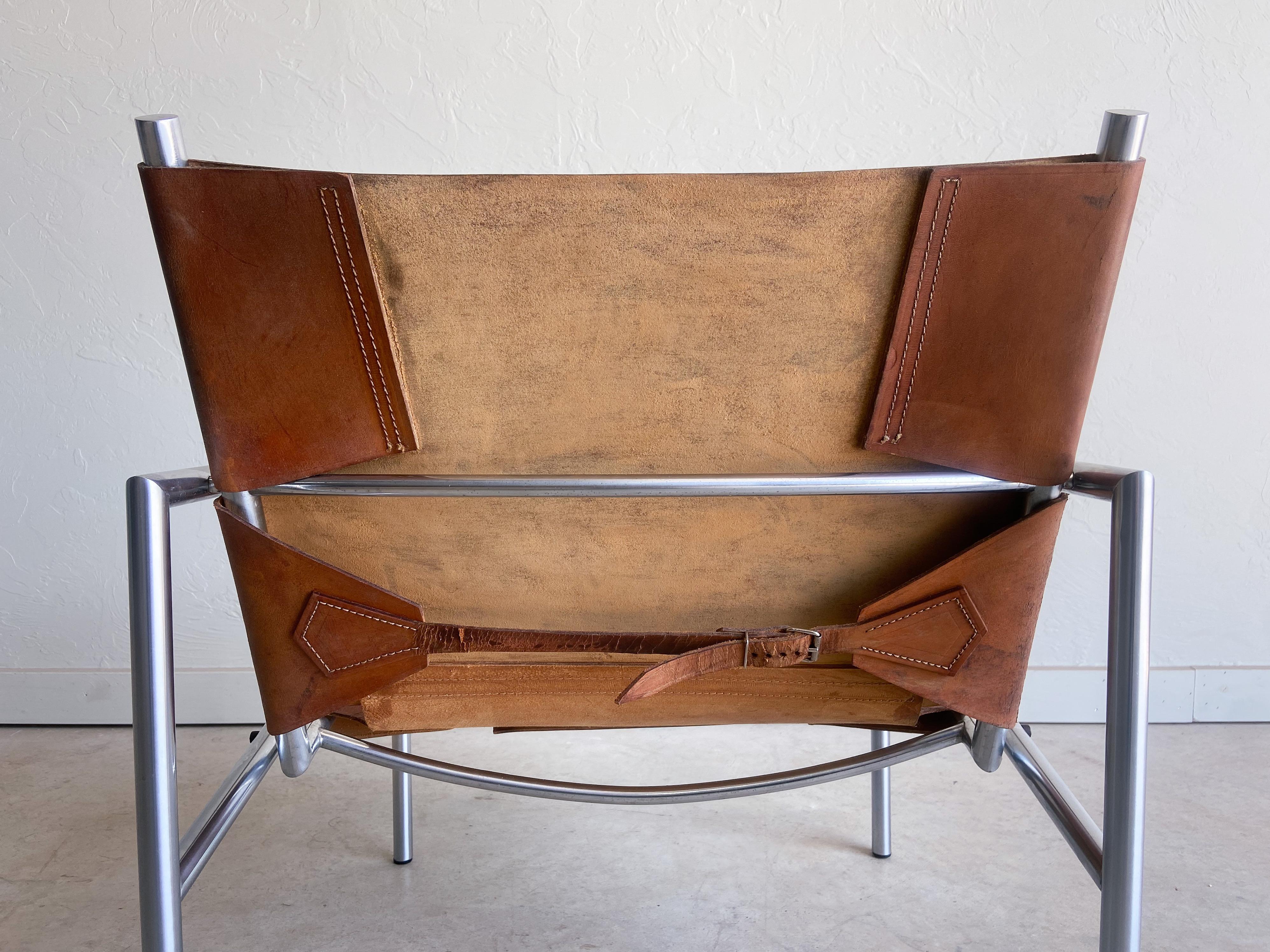 Mid-Century Modern Martin Visser Leather Lounge Chair, 1960’s For Sale 1