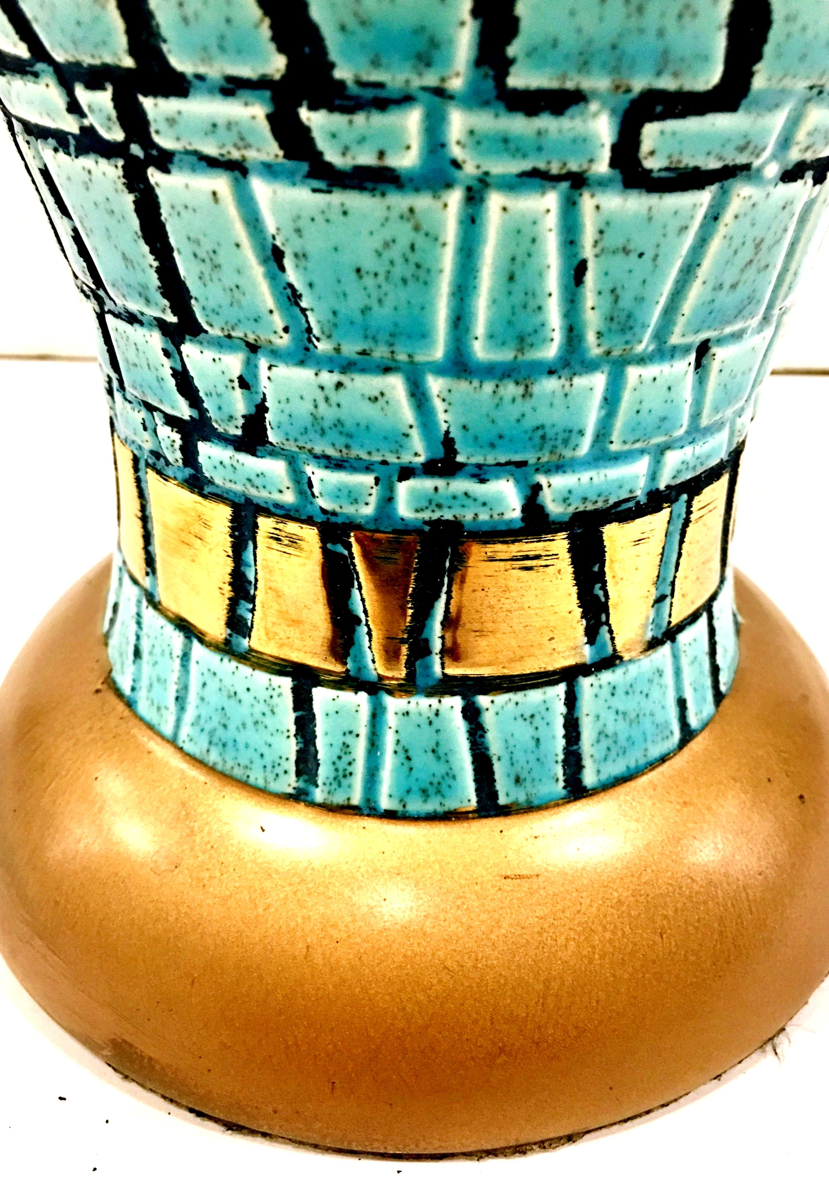 Mid-Century Modern Martz Style Ceramic Mosaic Tile Lamp 1