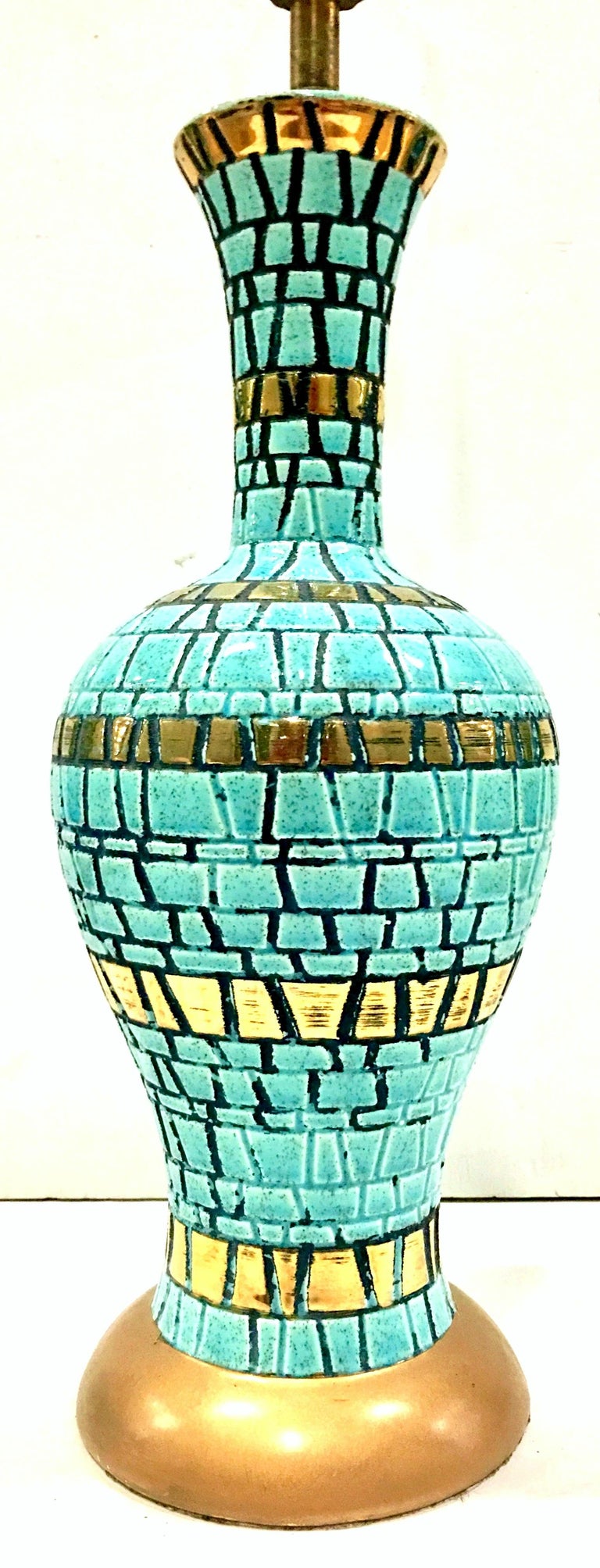 MidCentury Modern Martz Style Ceramic Mosaic Tile Lamp at 1stDibs