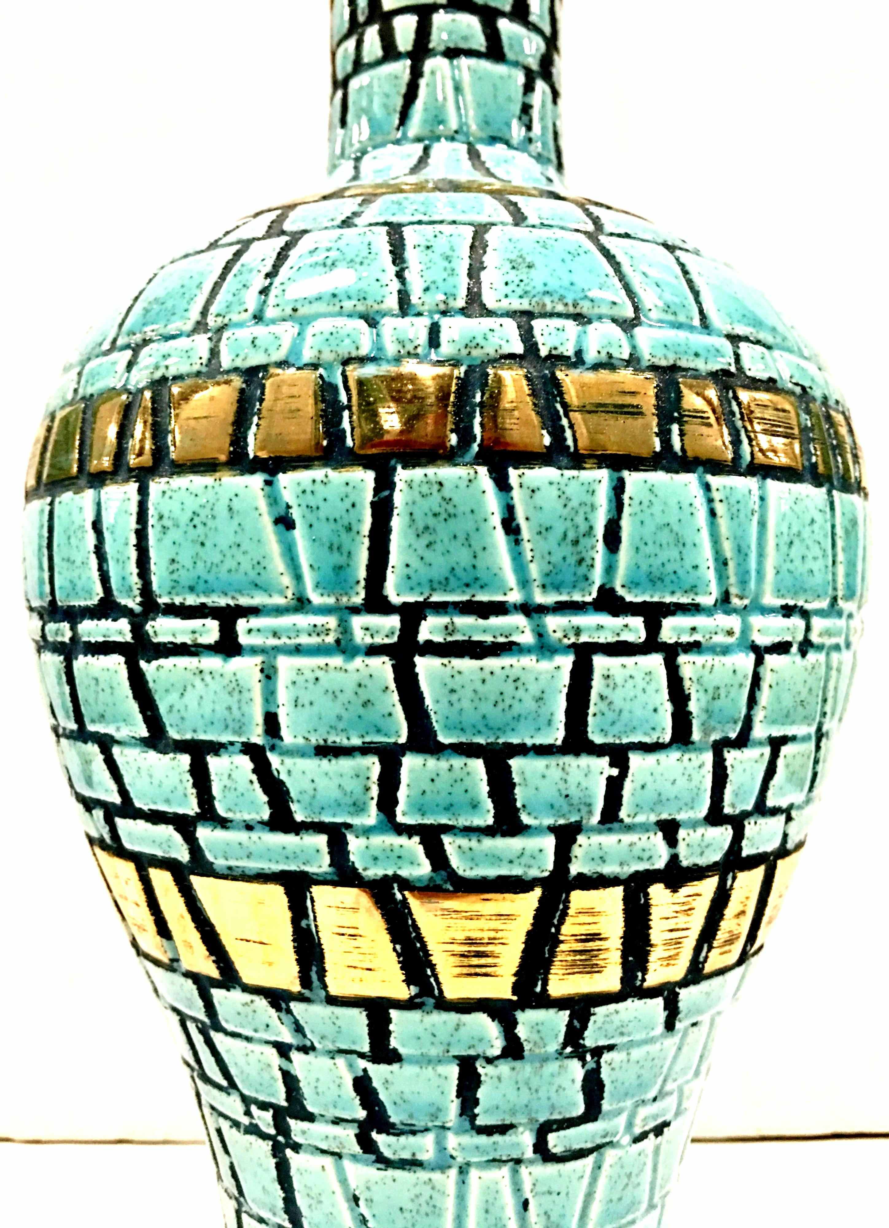 Mid-Century Modern Martz Style Ceramic Mosaic Tile Lamp In Good Condition In West Palm Beach, FL